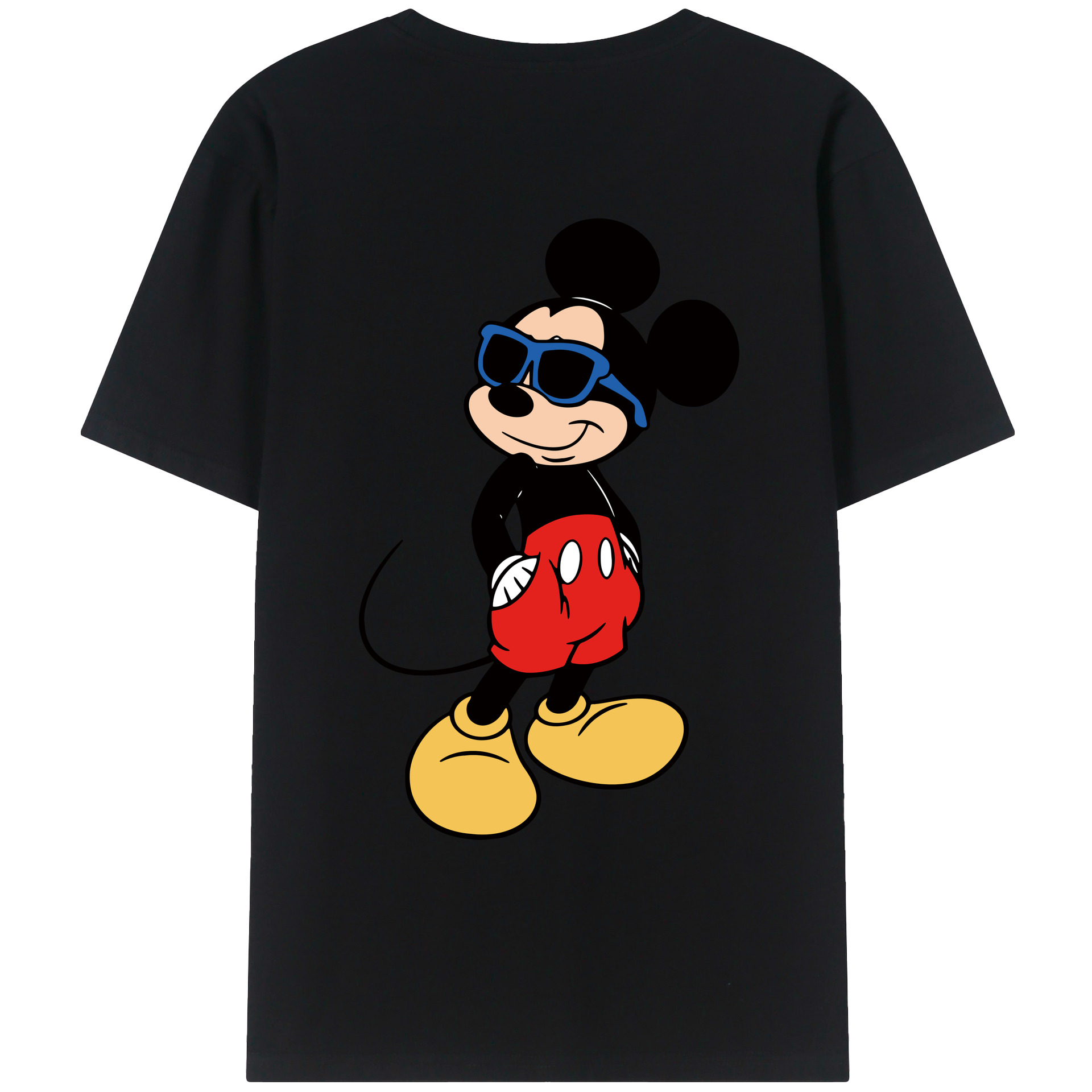 （画像用） ミッキーマウス Mickey Mouse レディース半袖Tシャツ(バックプリント)