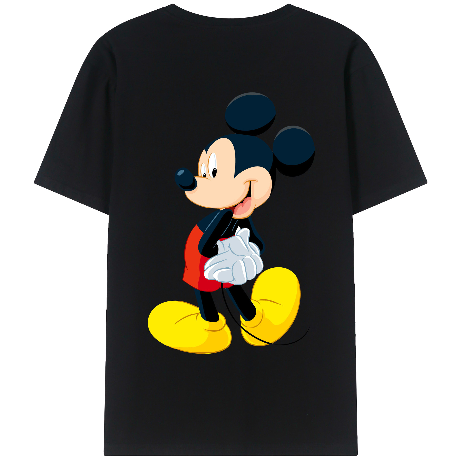 （画像用） ミッキーマウス Mickey Mouse レディース半袖Tシャツ(バックプリント)