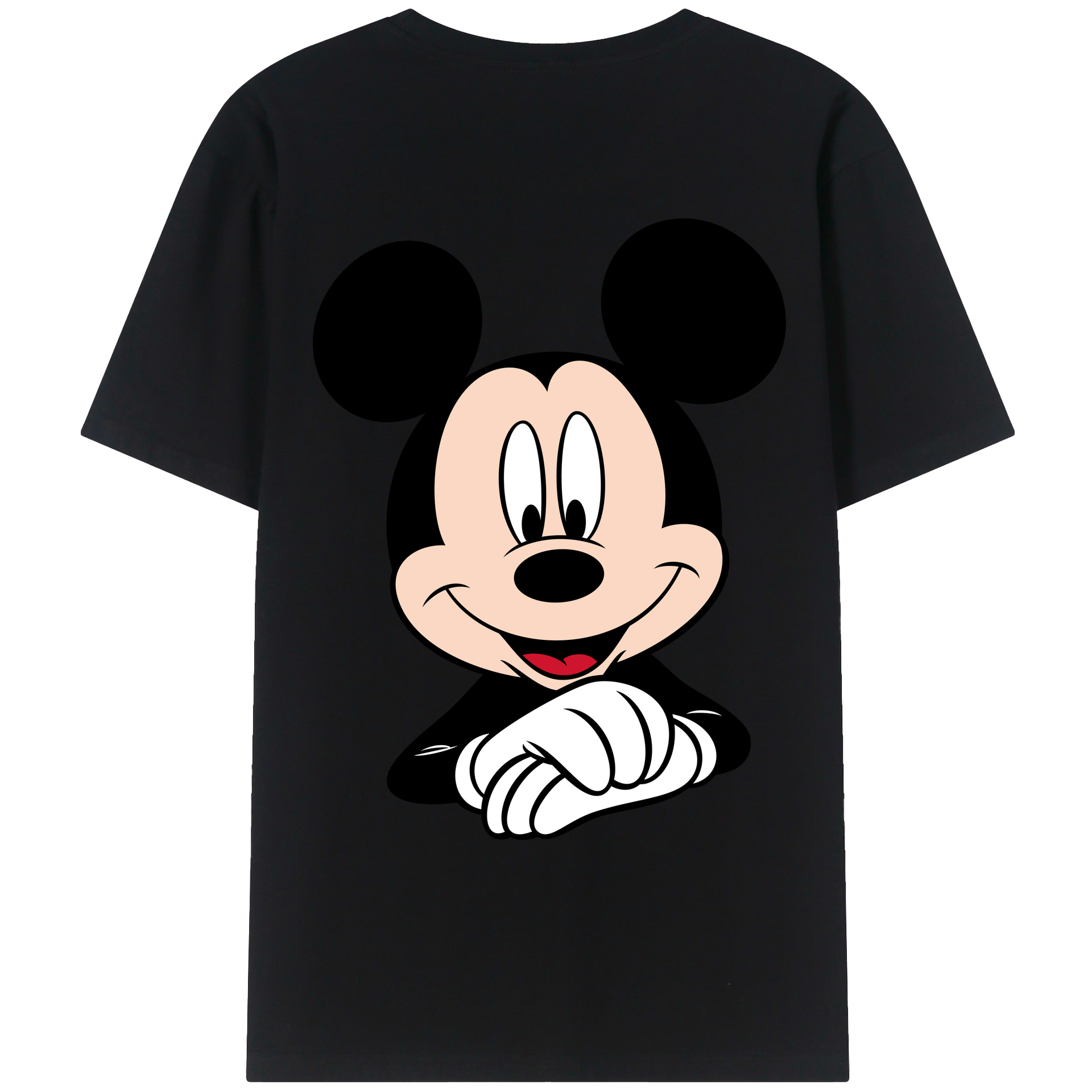 （画像用） ミッキーマウス Mickey Mouse レディース半袖Tシャツ(バックプリント)