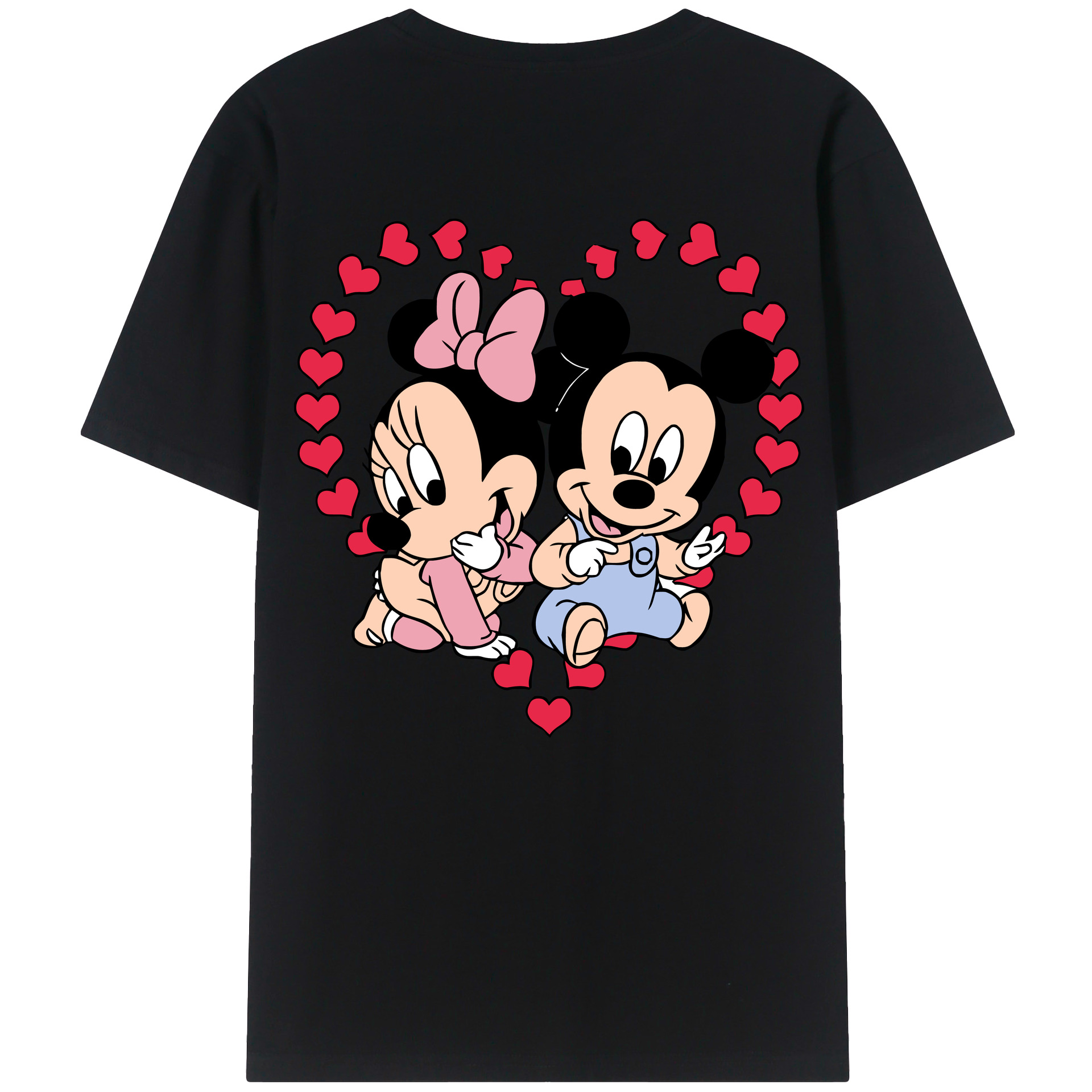 （画像用） ミッキーマウス Mickey Mouse レディース半袖Tシャツ(バックプリント)