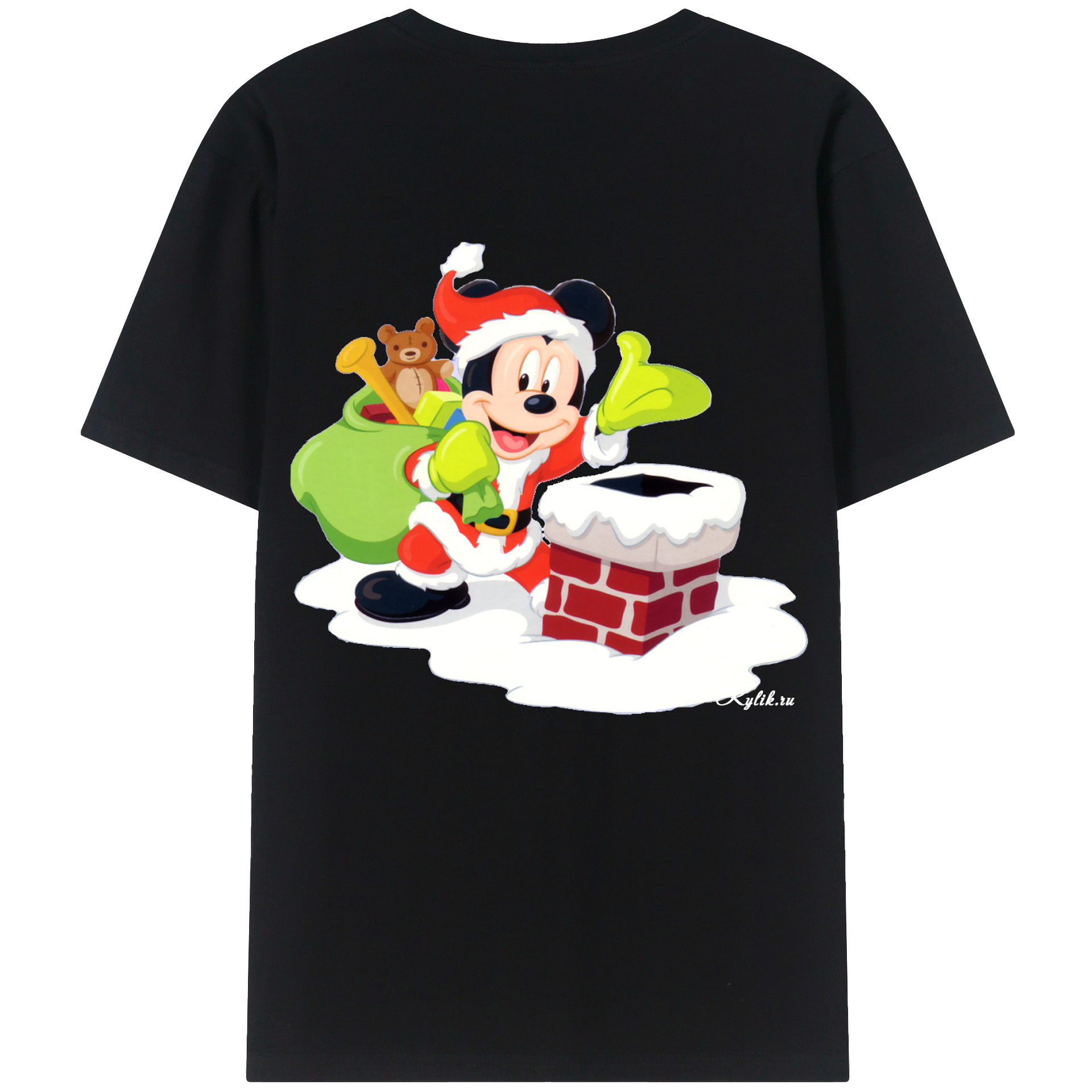 （画像用） ミッキーマウス Mickey Mouse レディース半袖Tシャツ(バックプリント)