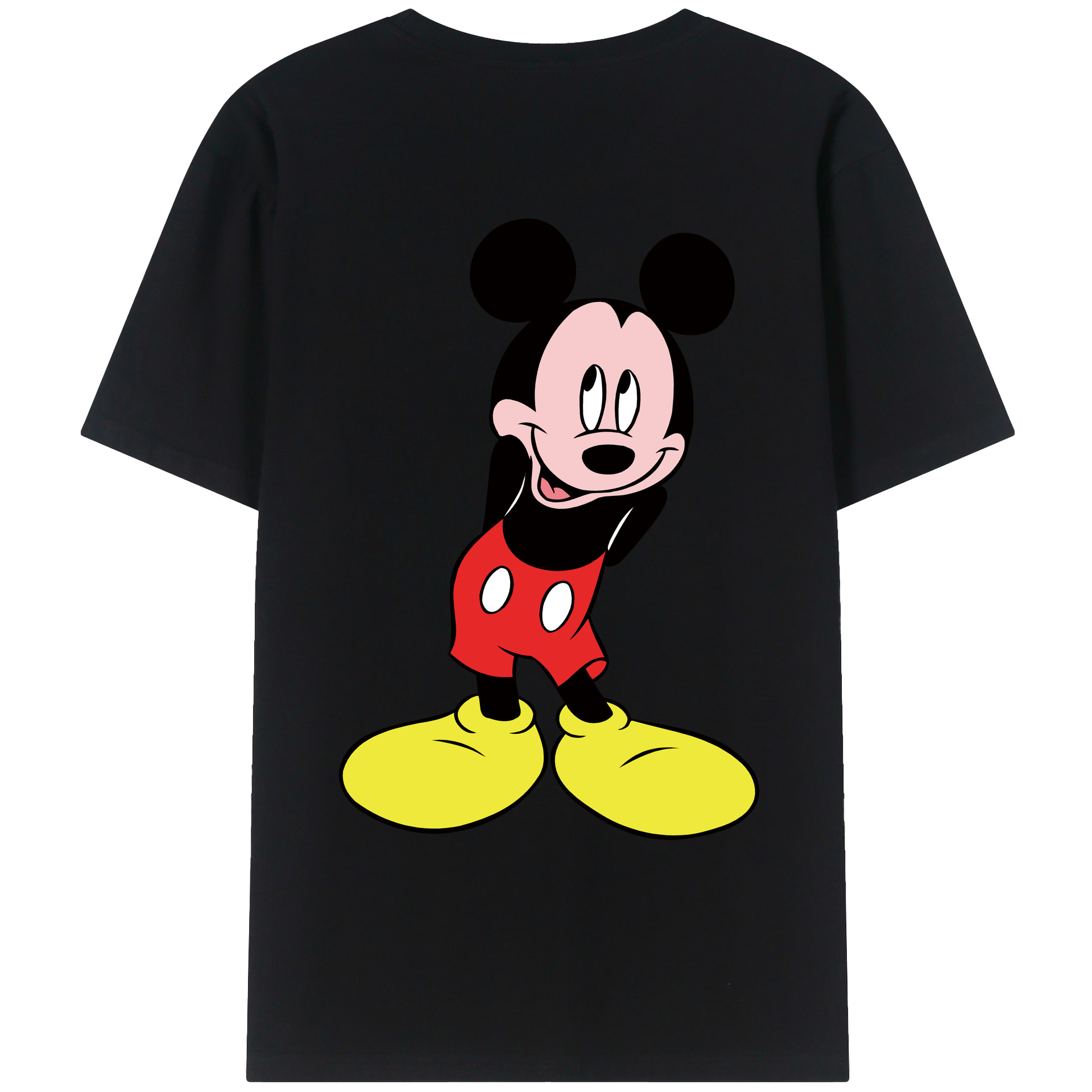 （画像用） ミッキーマウス Mickey Mouse レディース半袖Tシャツ(バックプリント)