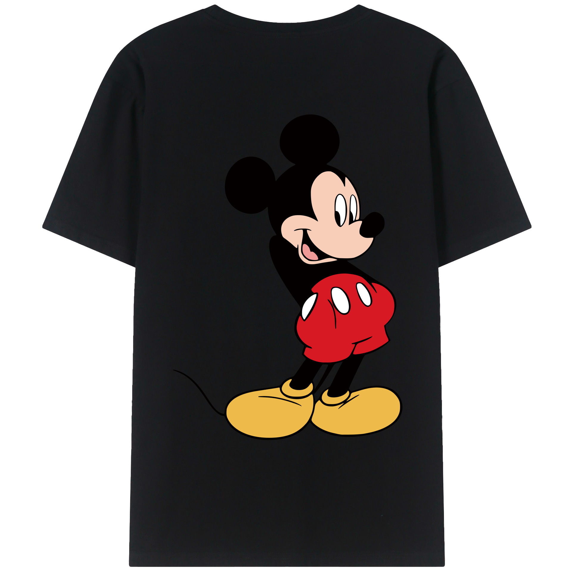 （画像用） ミッキーマウス Mickey Mouse レディース半袖Tシャツ(バックプリント)