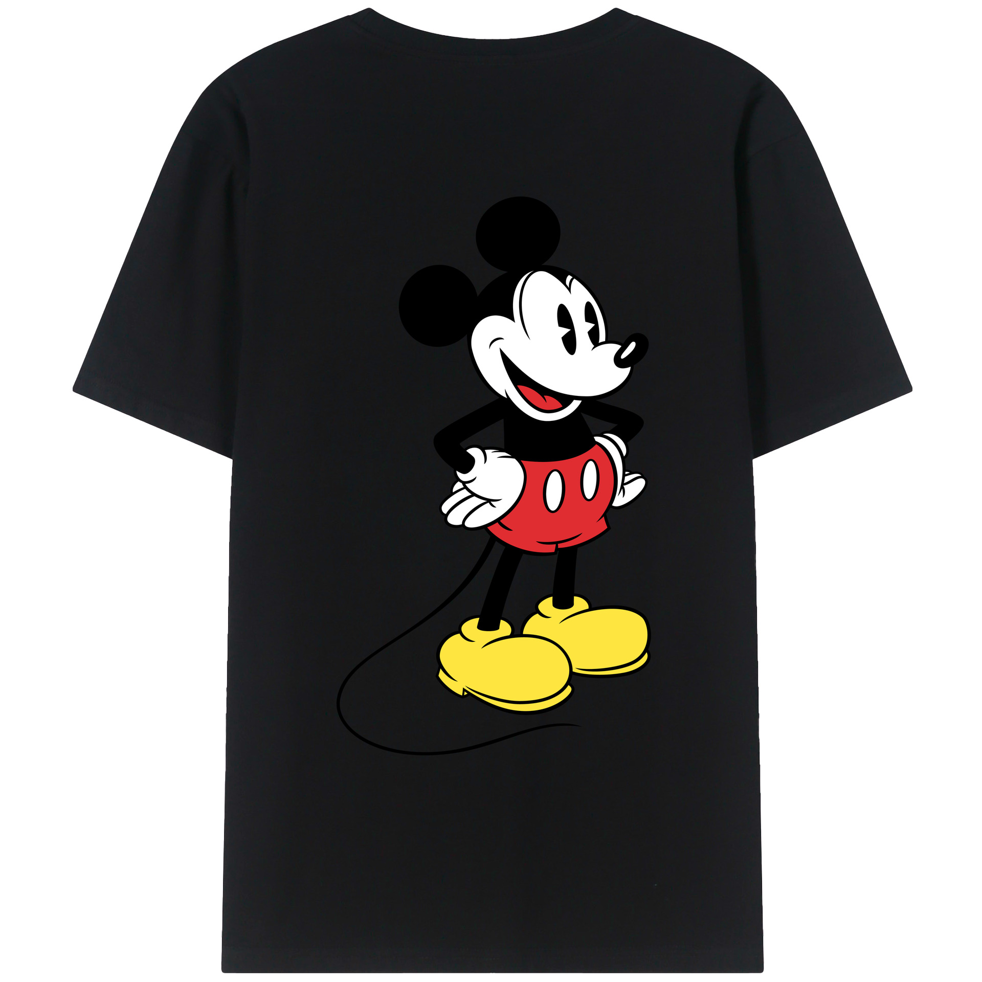 （画像用） ミッキーマウス Mickey Mouse レディース半袖Tシャツ(バックプリント)
