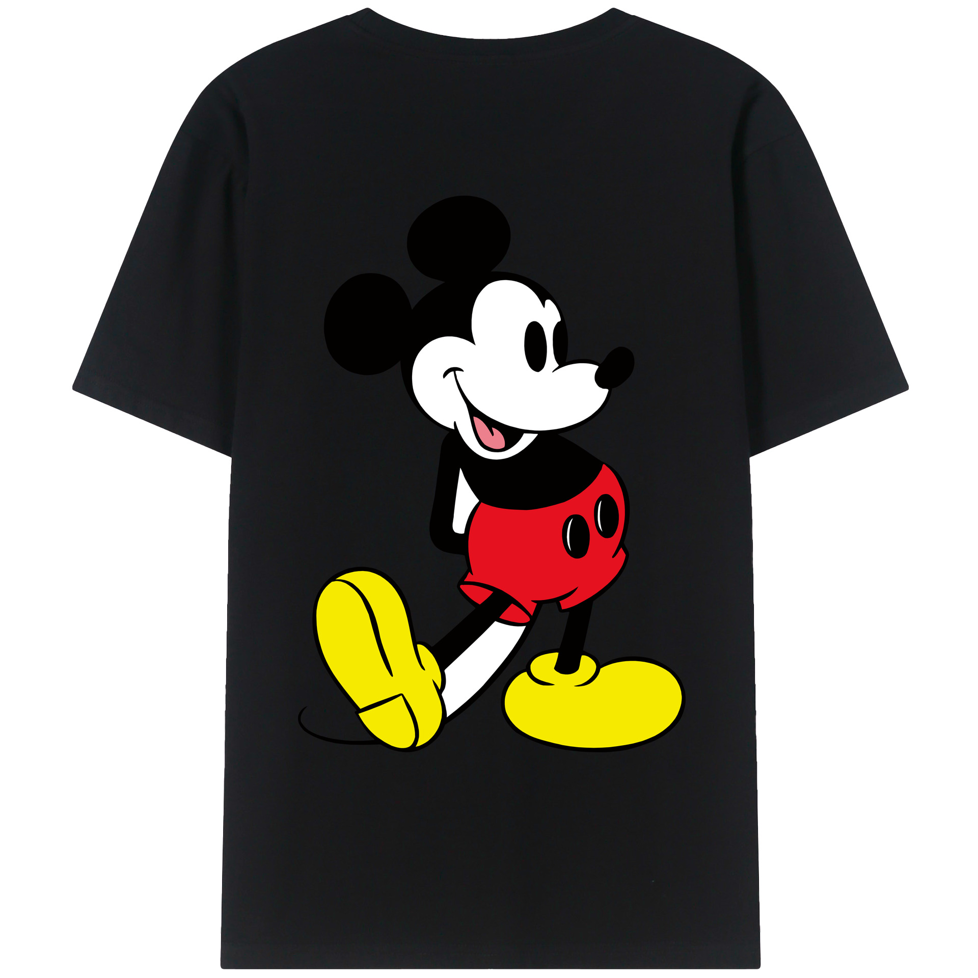 （画像用） ミッキーマウス Mickey Mouse レディース半袖Tシャツ(バックプリント)