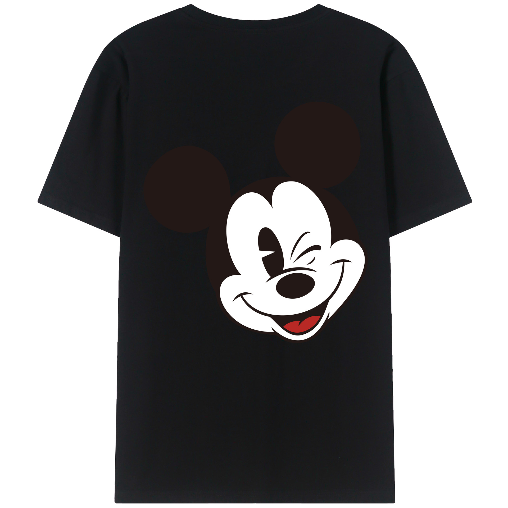 （画像用） ミッキーマウス Mickey Mouse レディース半袖Tシャツ(バックプリント)