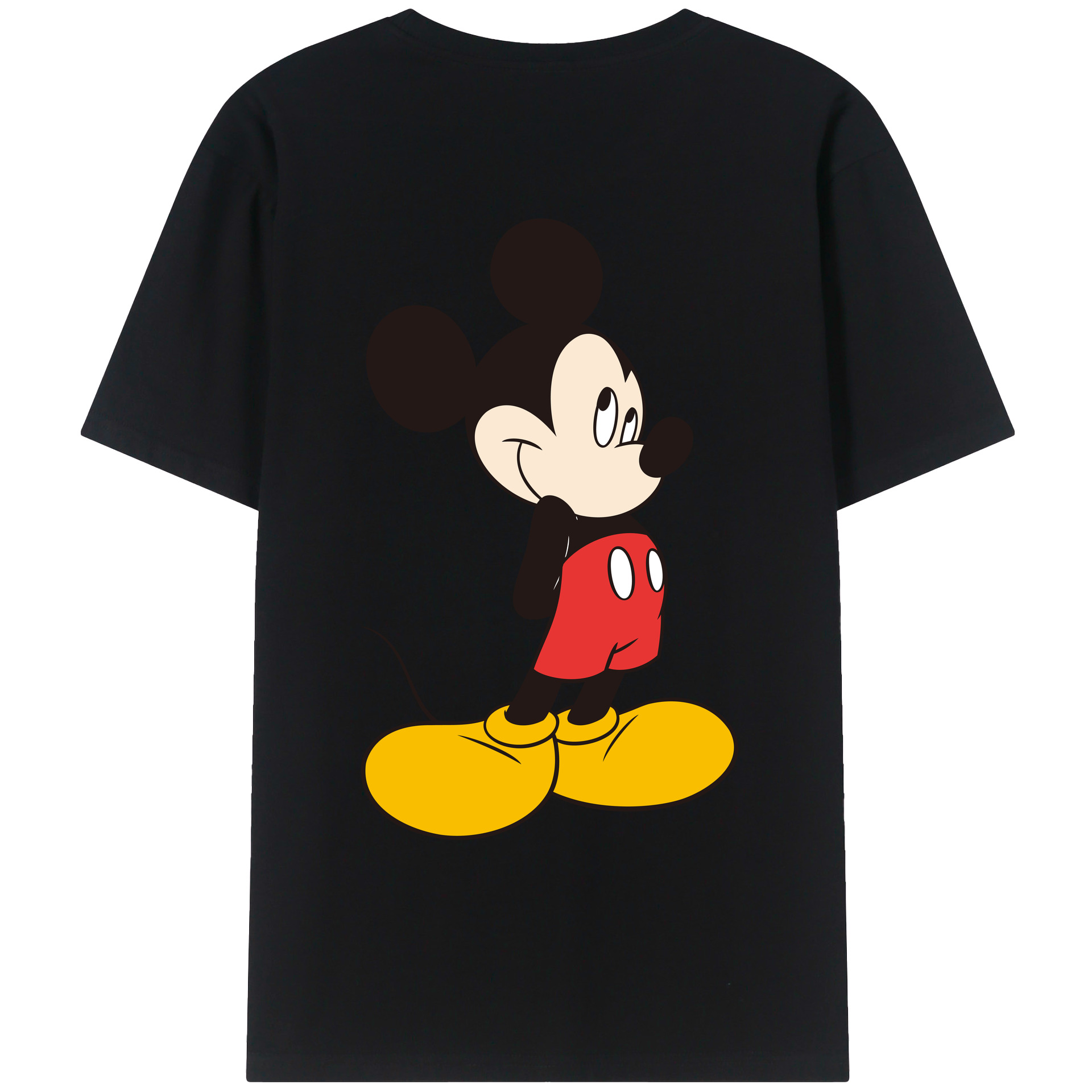 （画像用） ミッキーマウス Mickey Mouse レディース半袖Tシャツ(バックプリント)