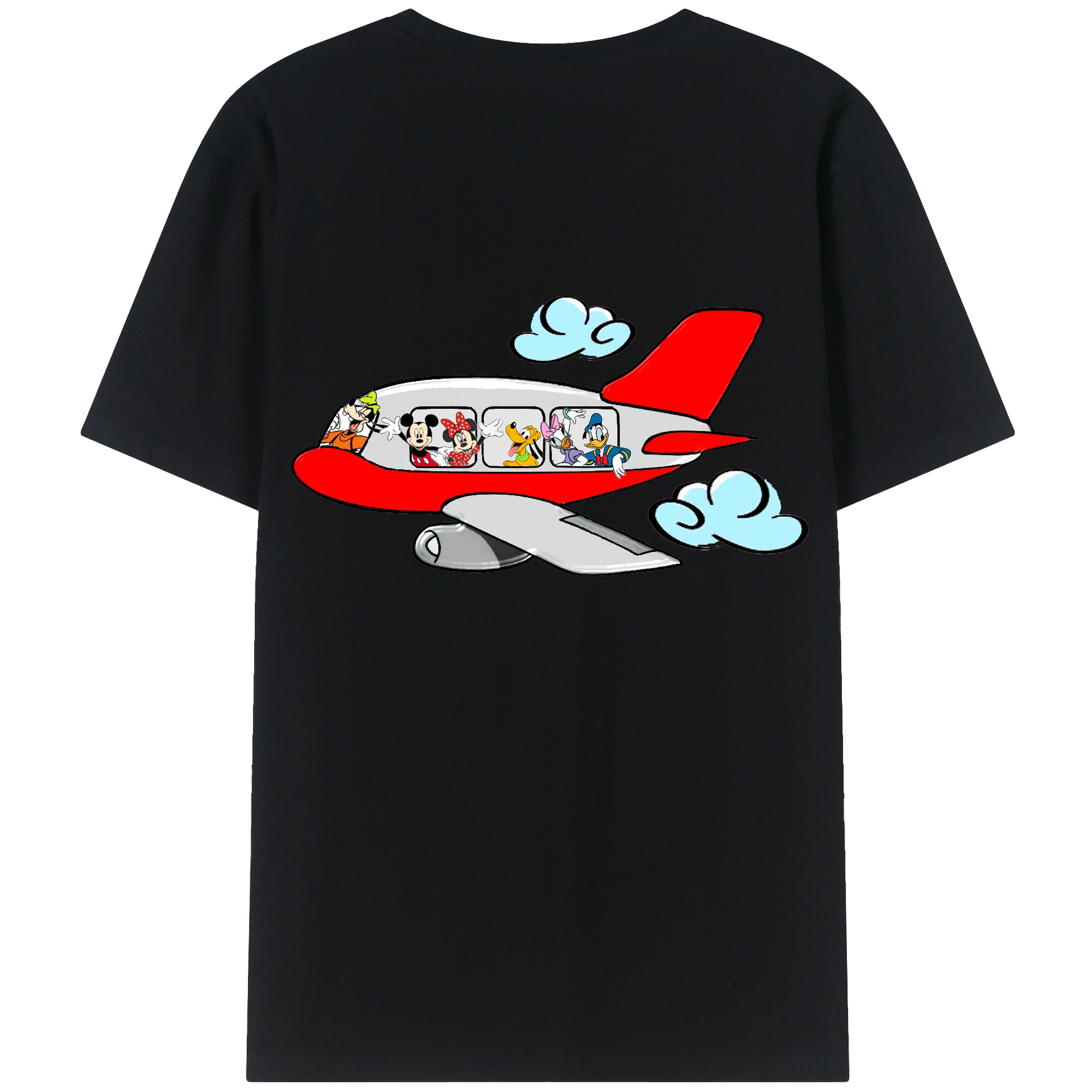 （画像用） ミッキーマウス Mickey Mouse レディース半袖Tシャツ(バックプリント)