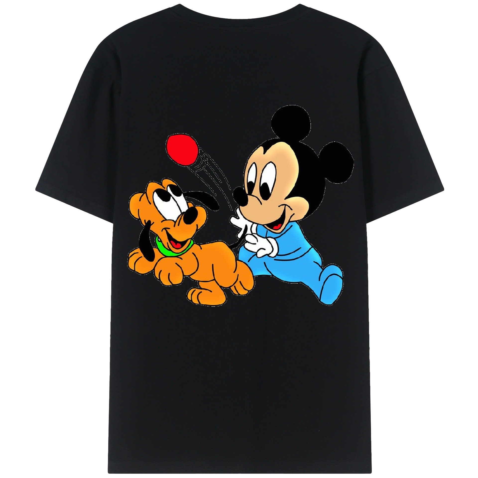 （画像用） ミッキーマウス Mickey Mouse レディース半袖Tシャツ(バックプリント)
