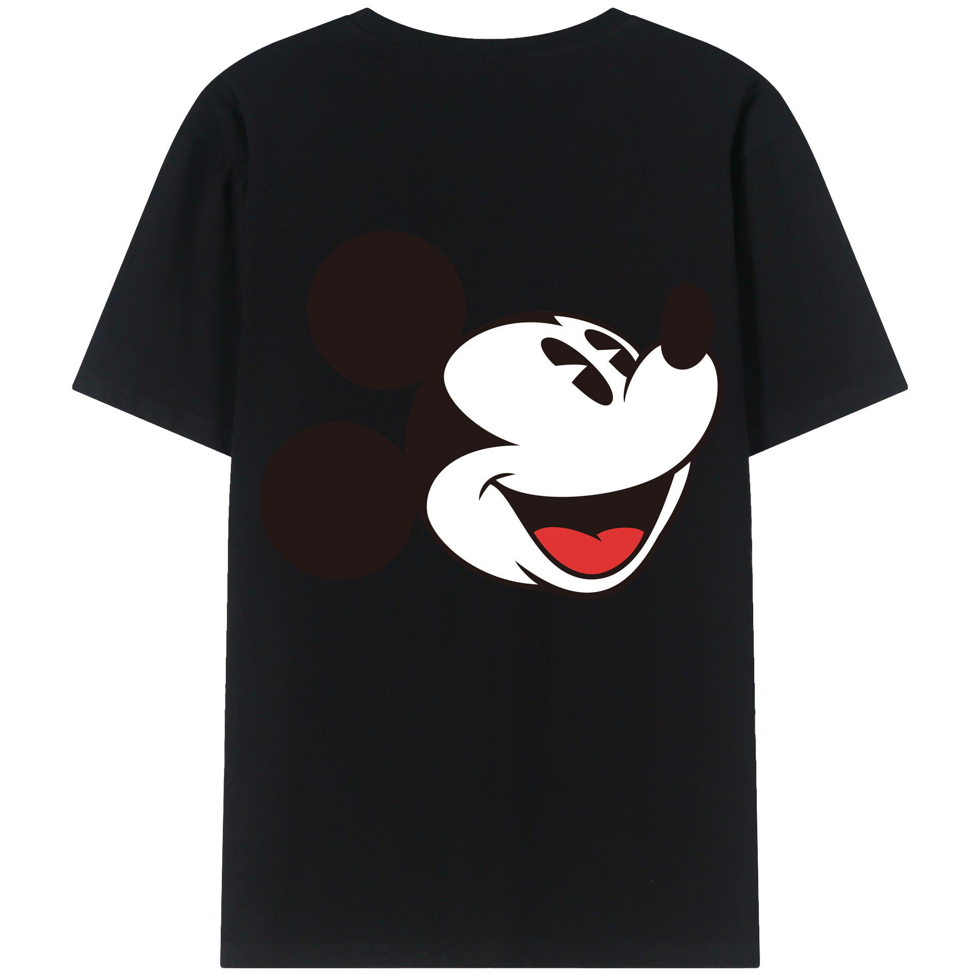 （画像用） ミッキーマウス Mickey Mouse レディース半袖Tシャツ(バックプリント)