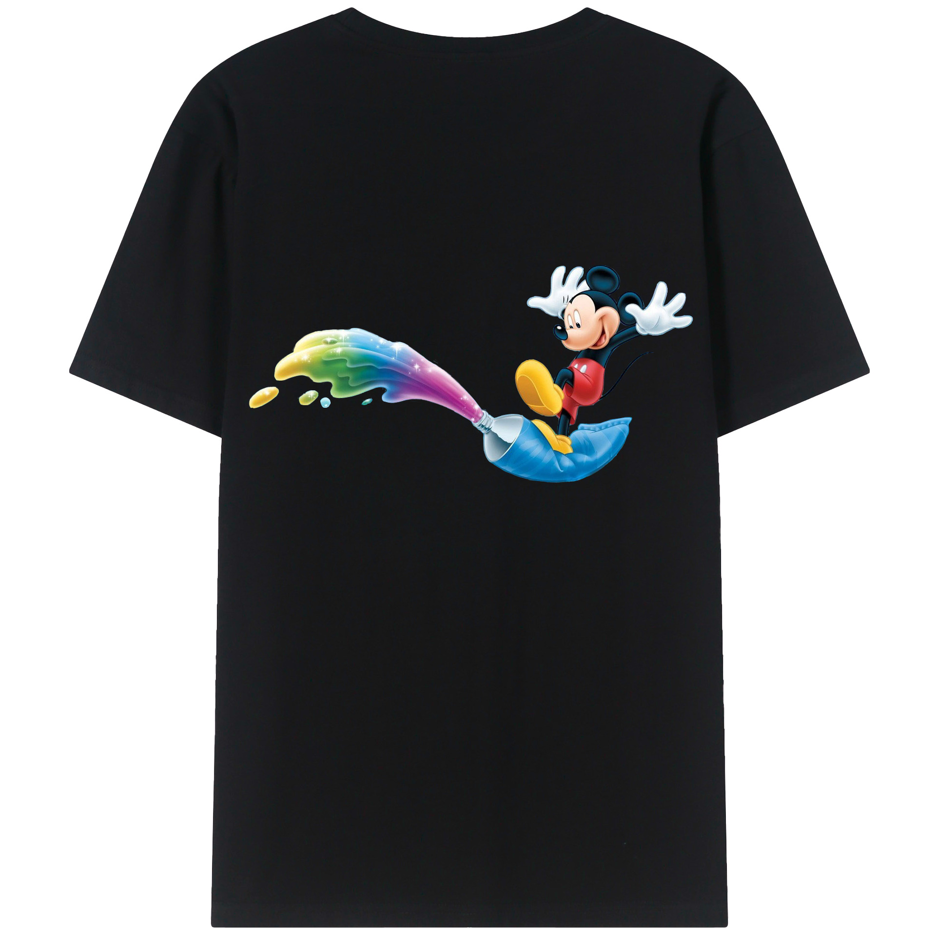 （画像用） ミッキーマウス Mickey Mouse レディース半袖Tシャツ(バックプリント)