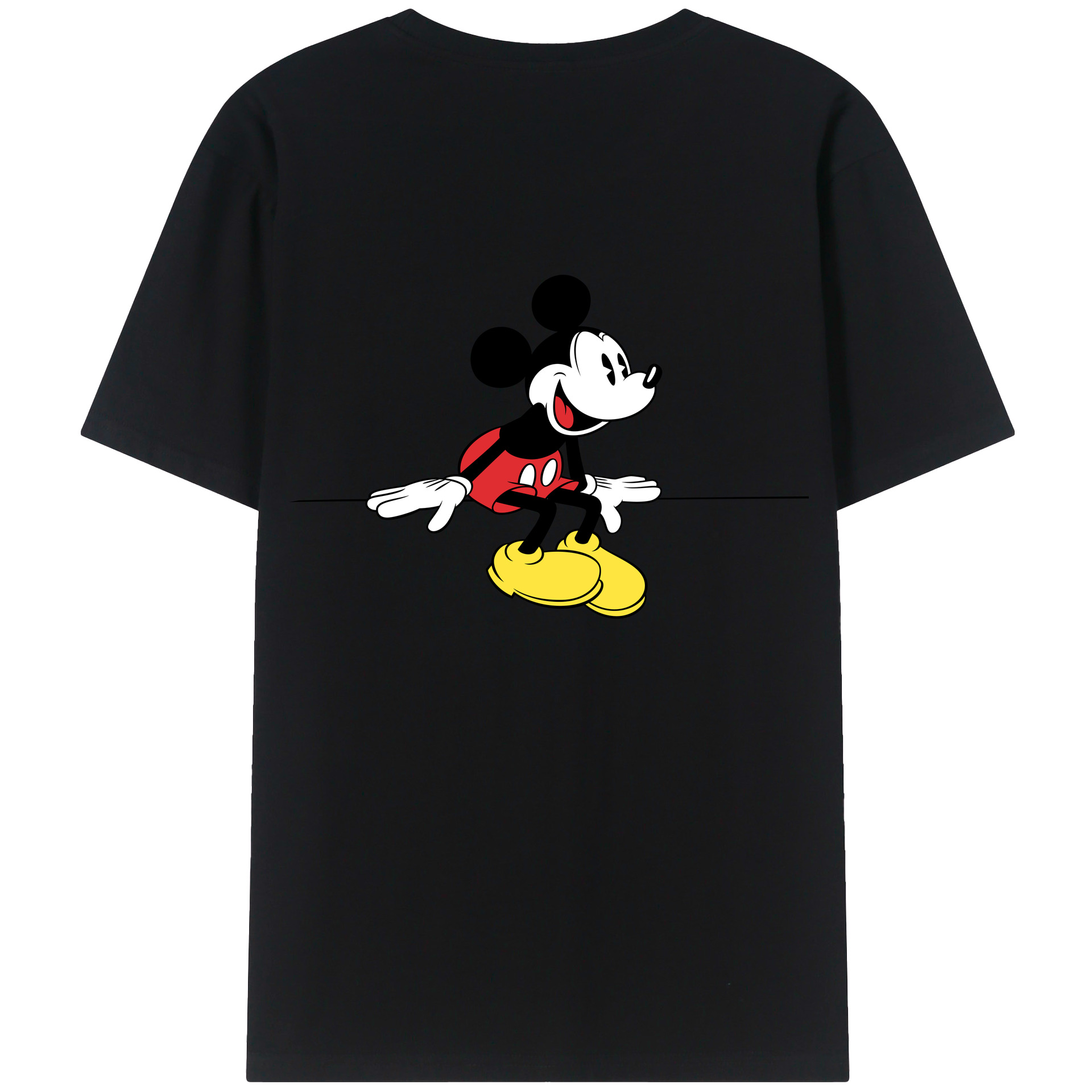 （画像用） ミッキーマウス Mickey Mouse レディース半袖Tシャツ(バックプリント)