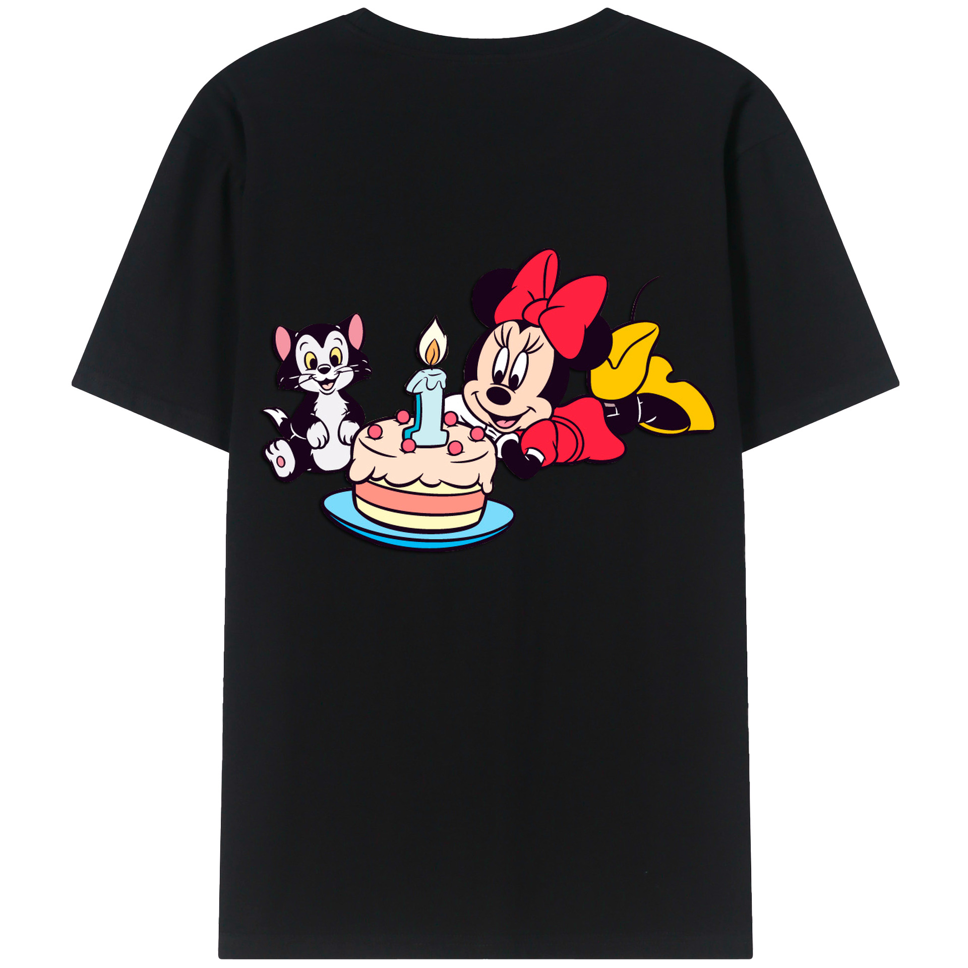 （画像用） ミッキーマウス Mickey Mouse レディース半袖Tシャツ(バックプリント)