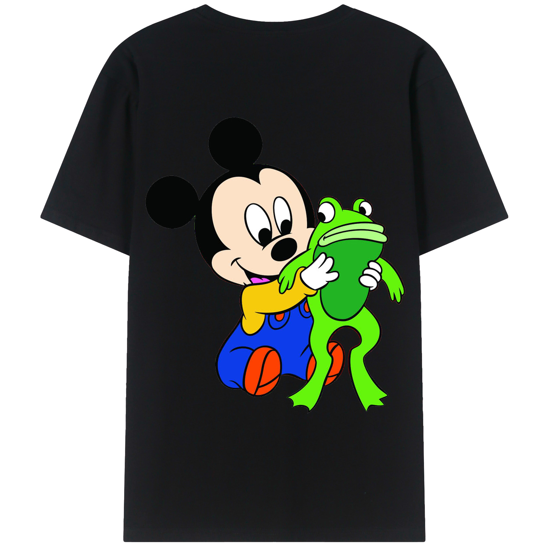 （画像用） ミッキーマウス Mickey Mouse レディース半袖Tシャツ(バックプリント)