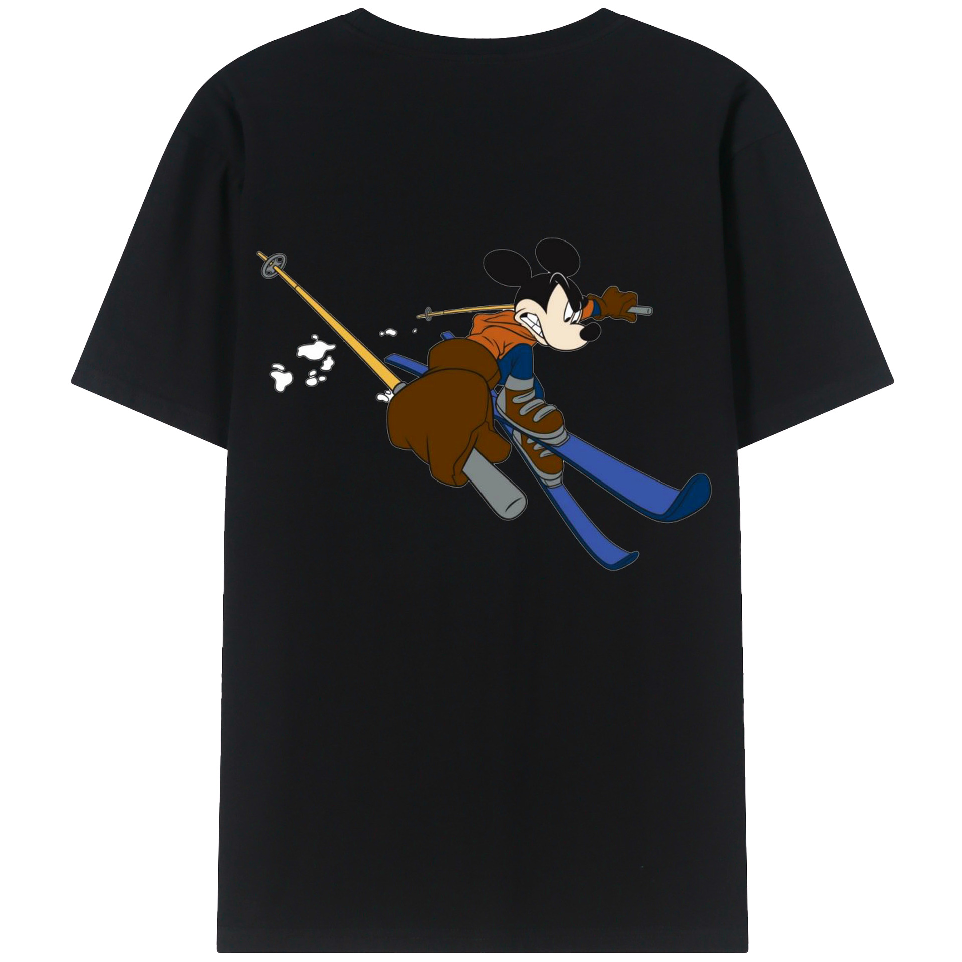（画像用） ミッキーマウス Mickey Mouse レディース半袖Tシャツ(バックプリント)