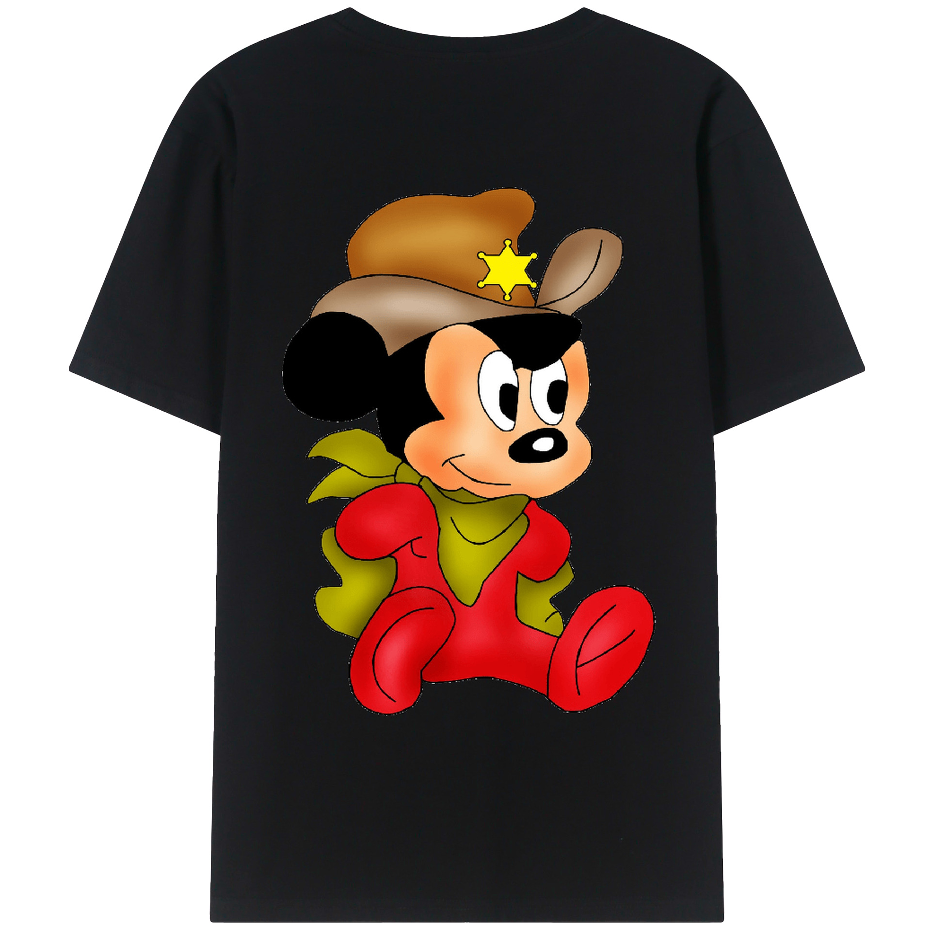 （画像用） ミッキーマウス Mickey Mouse レディース半袖Tシャツ(バックプリント)