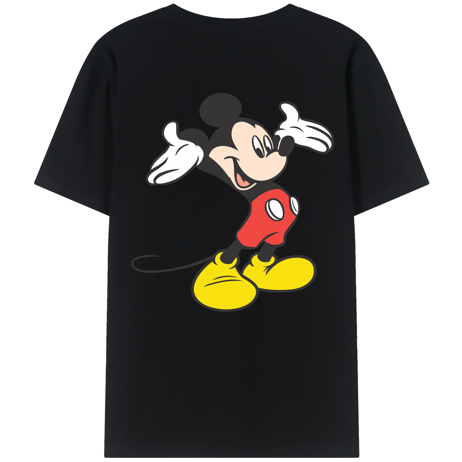 （画像用） ミッキーマウス Mickey Mouse レディース半袖Tシャツ(バックプリント)