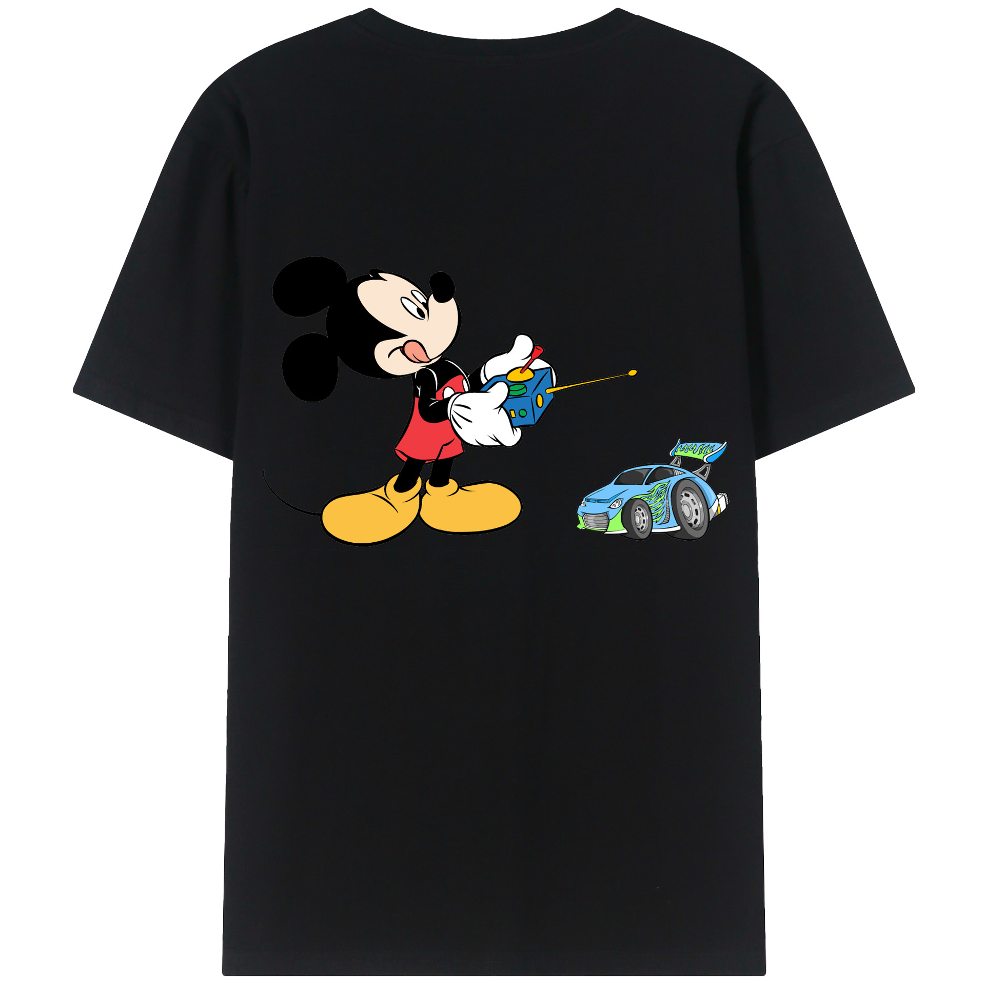 （画像用） ミッキーマウス Mickey Mouse レディース半袖Tシャツ(バックプリント)