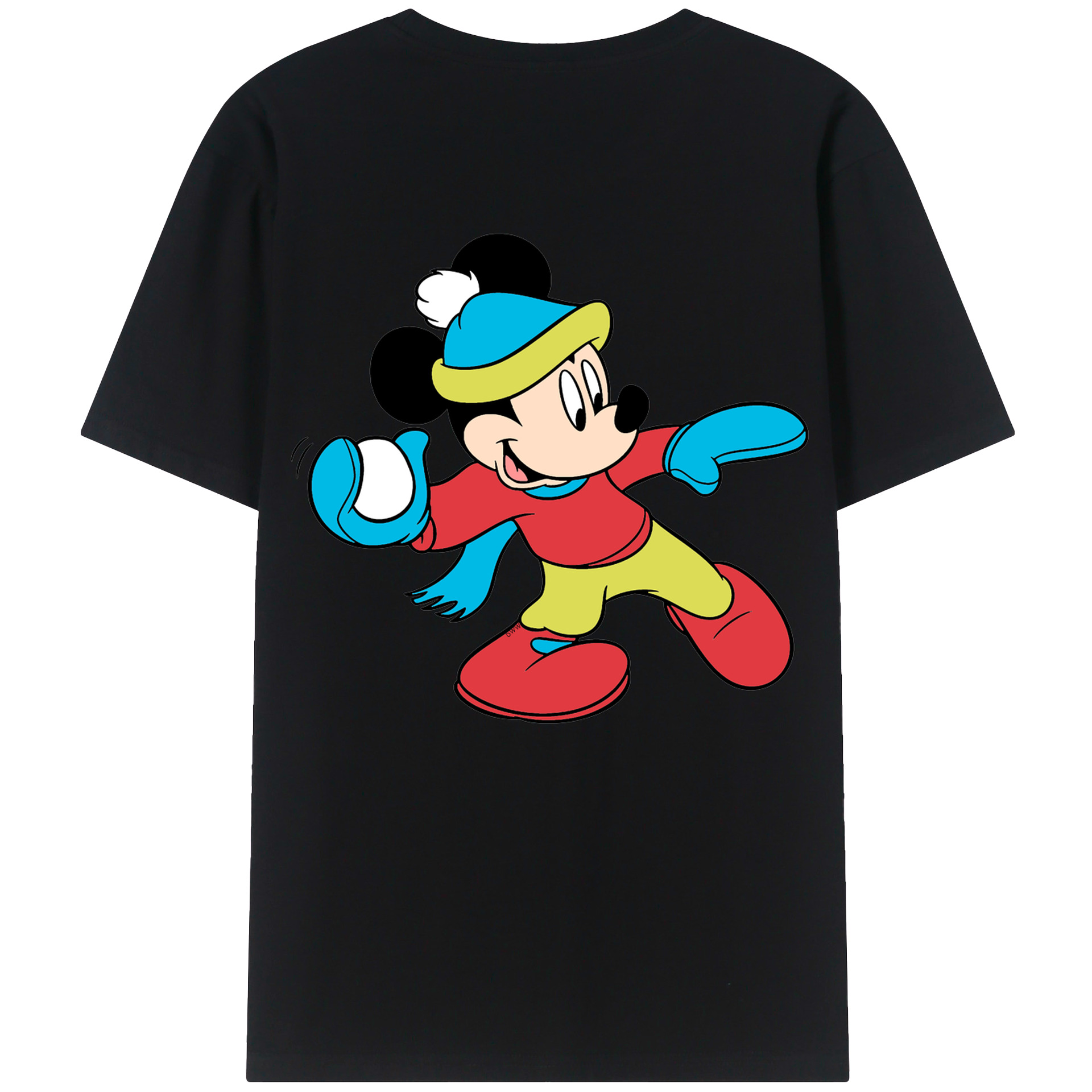 （画像用） ミッキーマウス Mickey Mouse レディース半袖Tシャツ(バックプリント)