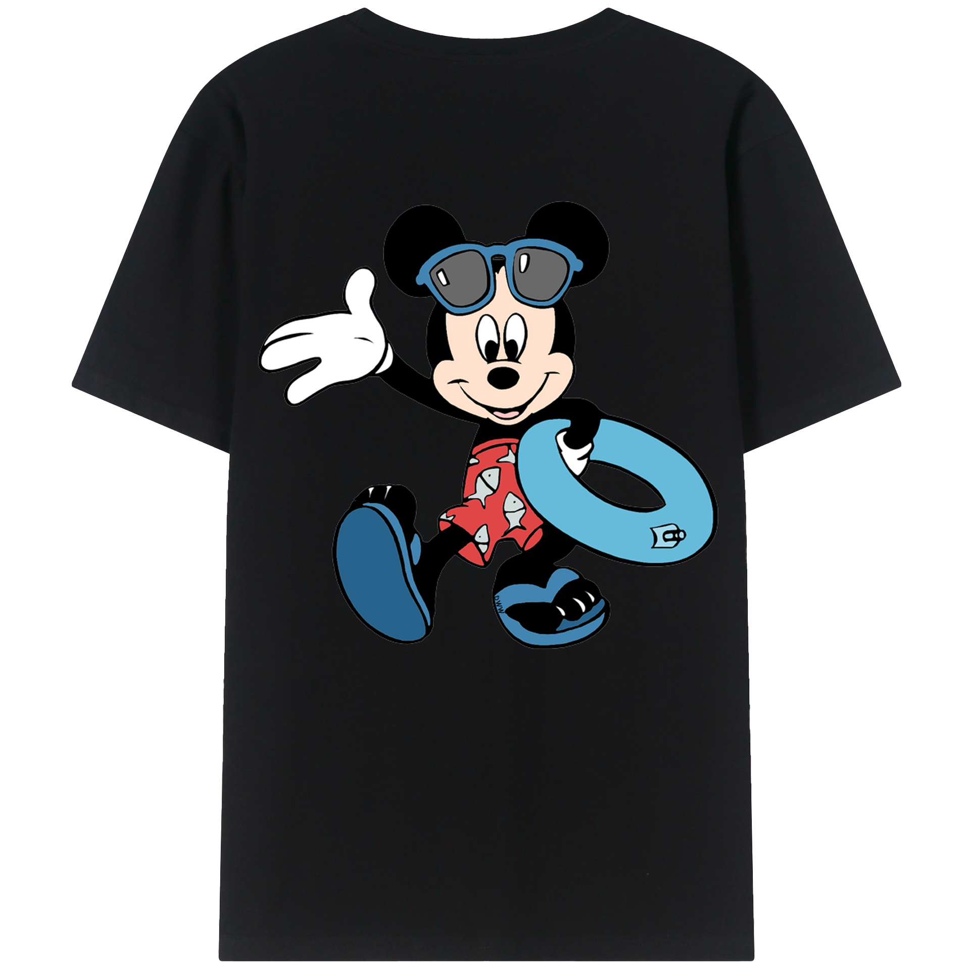 （画像用） ミッキーマウス Mickey Mouse レディース半袖Tシャツ(バックプリント)