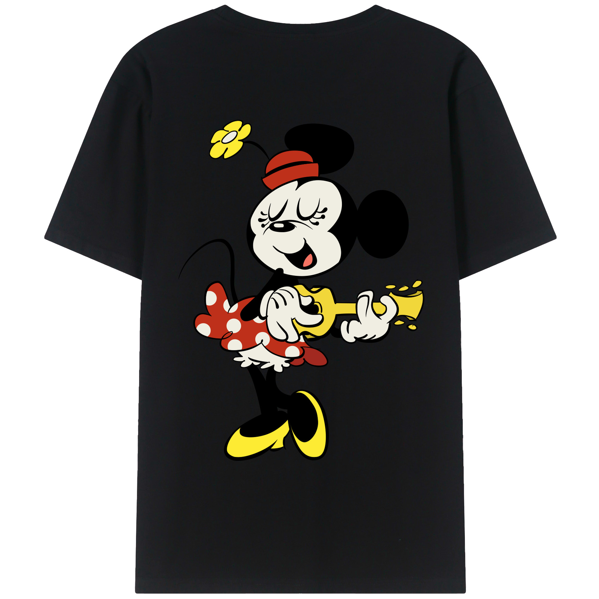 （画像用） ミッキーマウス Mickey Mouse レディース半袖Tシャツ(バックプリント)
