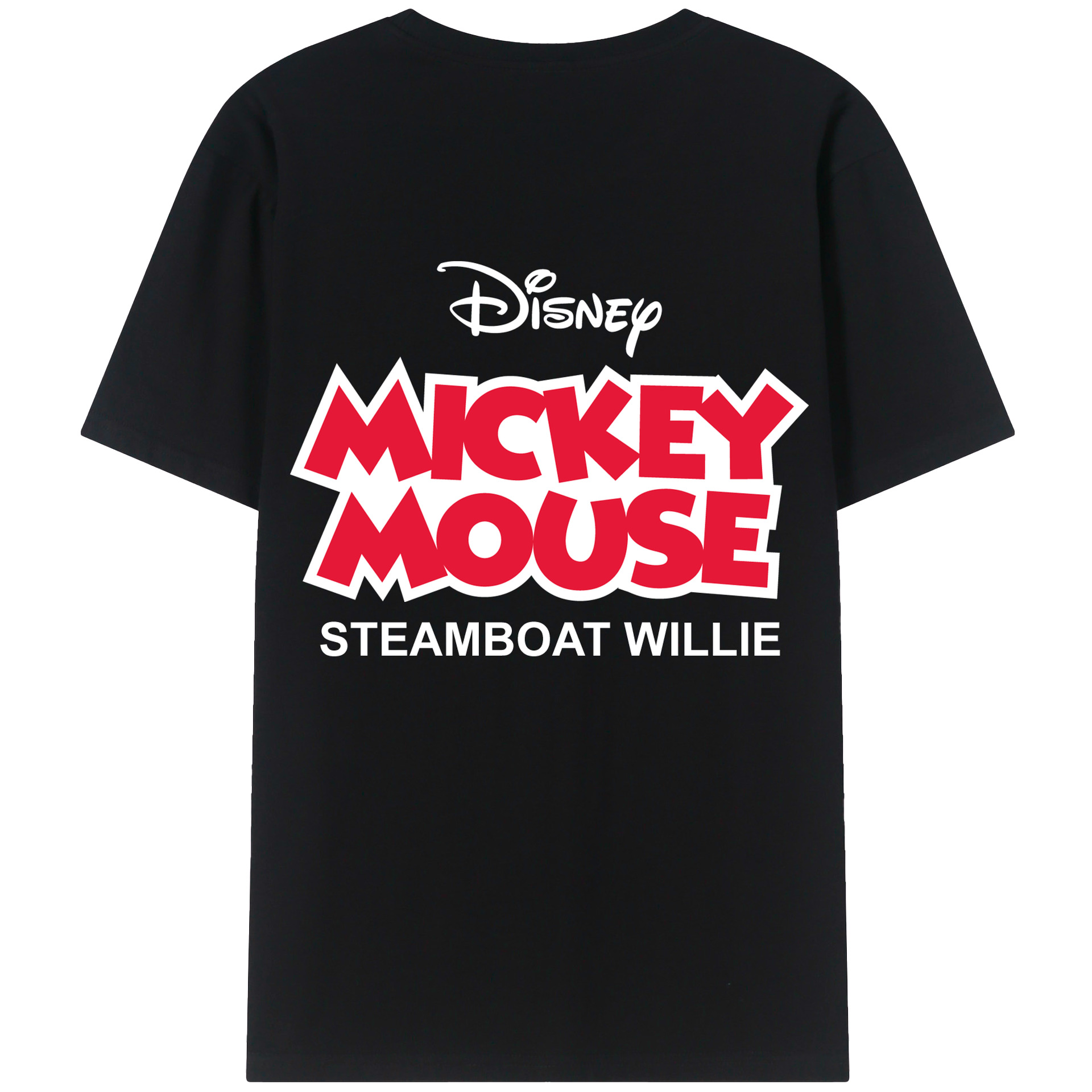 （画像用） ミッキーマウス Mickey Mouse レディース半袖Tシャツ(バックプリント)