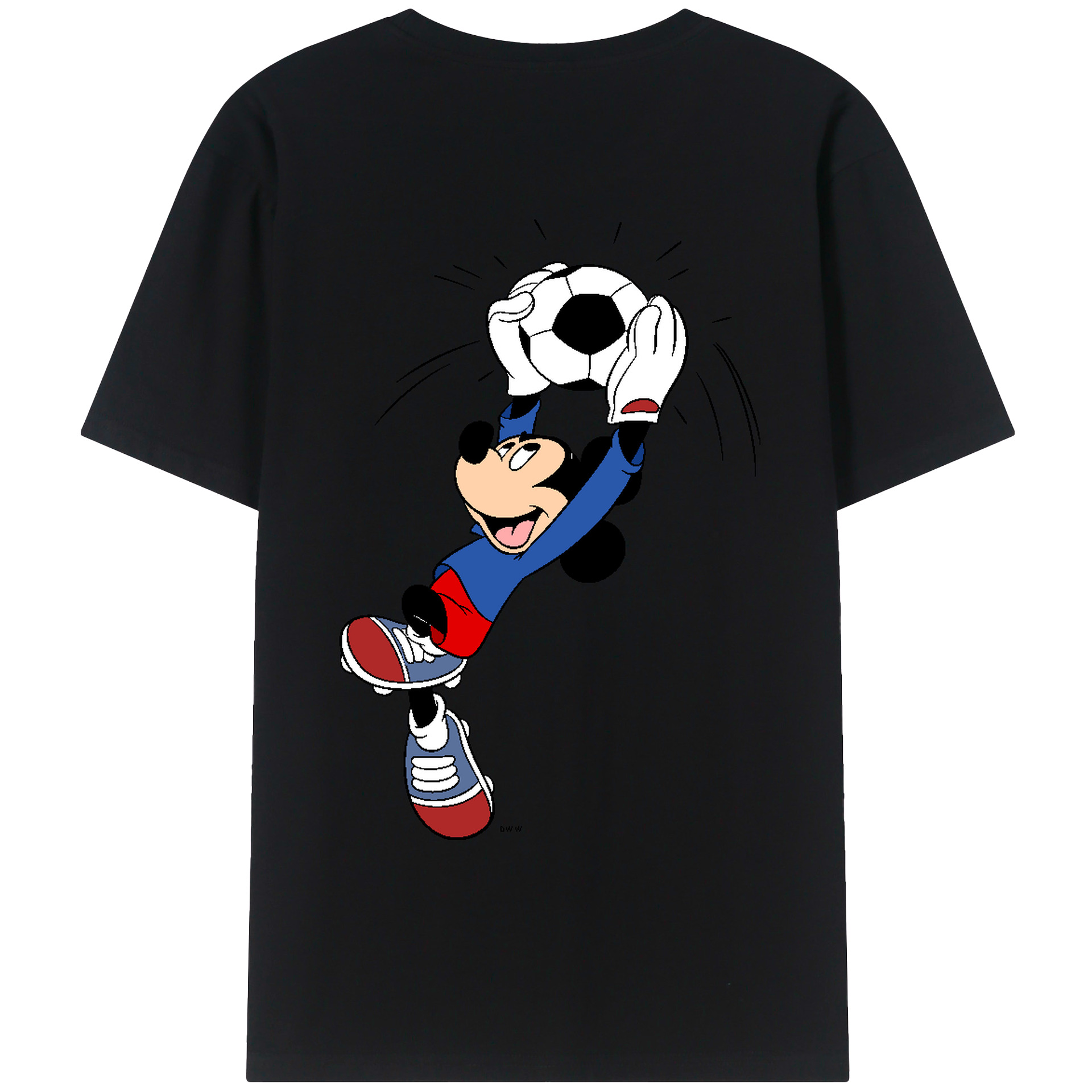 （画像用） ミッキーマウス Mickey Mouse レディース半袖Tシャツ(バックプリント)