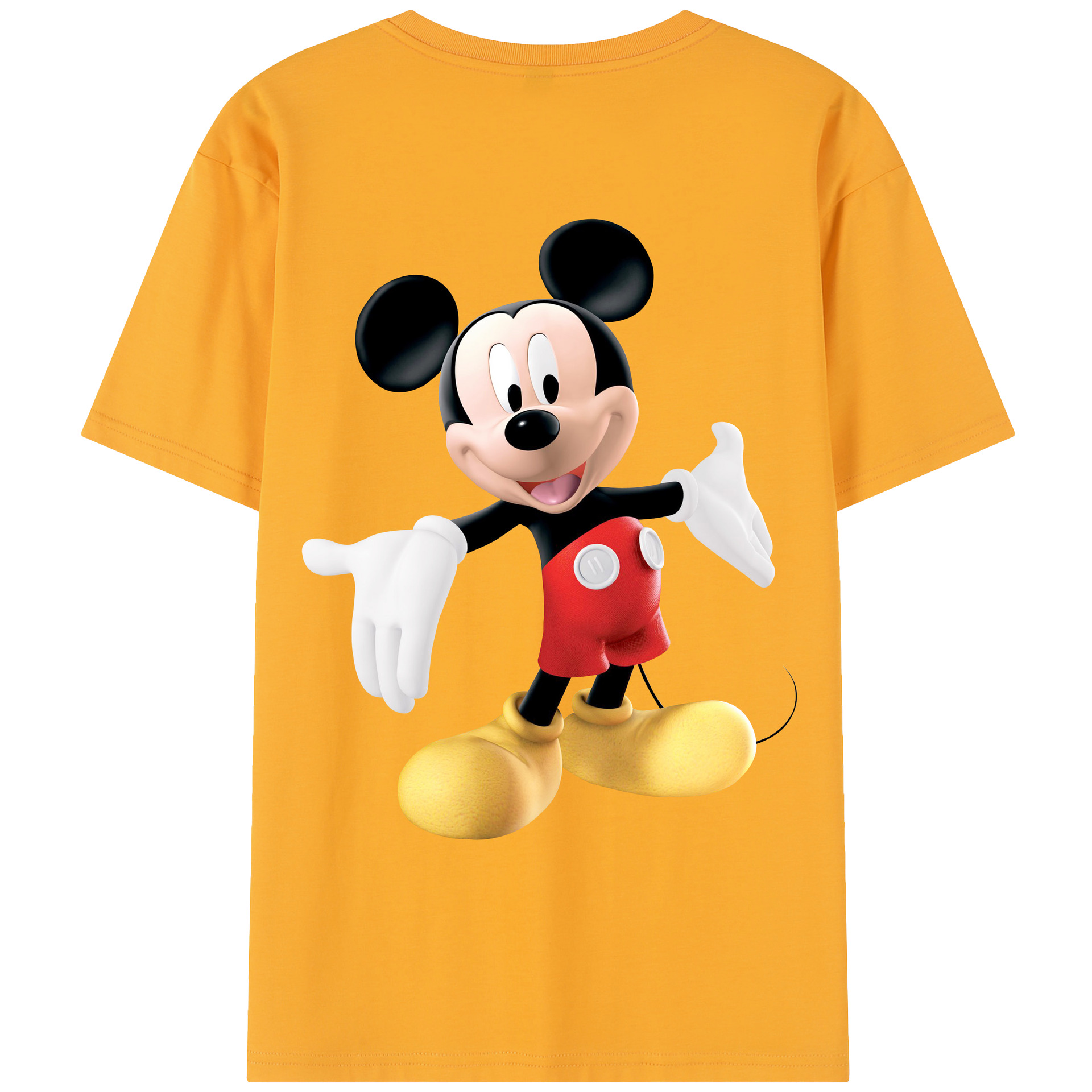 （画像用） ミッキーマウス Mickey Mouse レディース半袖Tシャツ(バックプリント)