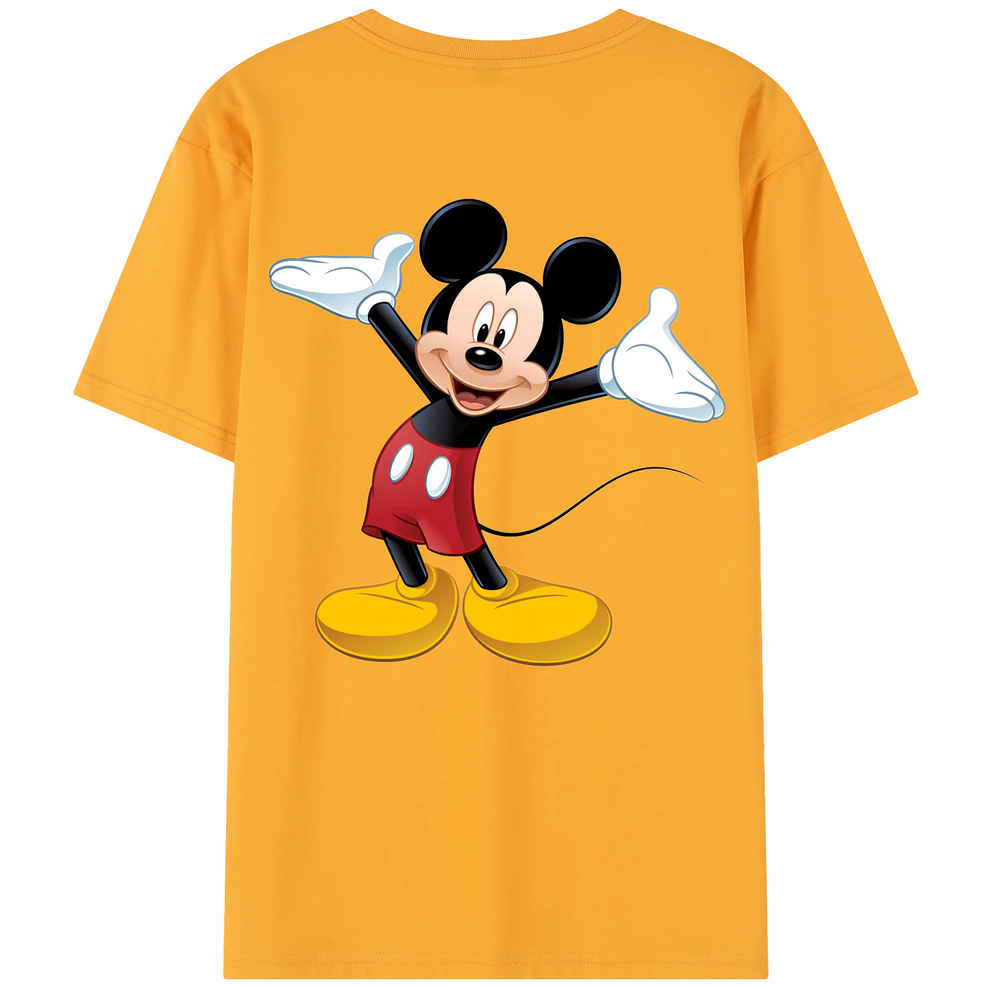 （画像用） ミッキーマウス Mickey Mouse レディース半袖Tシャツ(バックプリント)