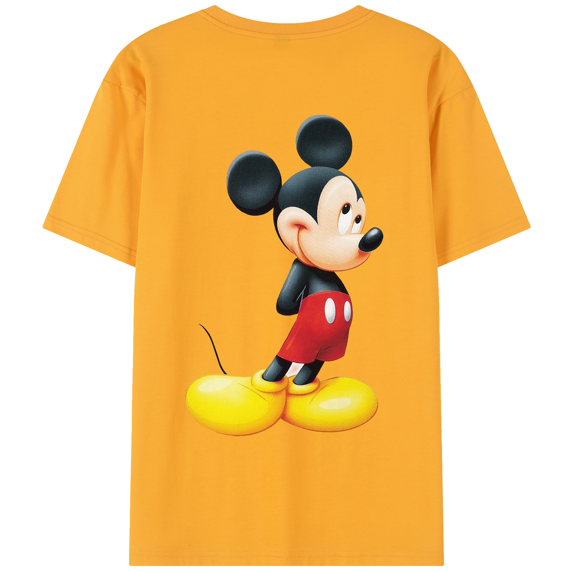 （画像用） ミッキーマウス Mickey Mouse レディース半袖Tシャツ(バックプリント)