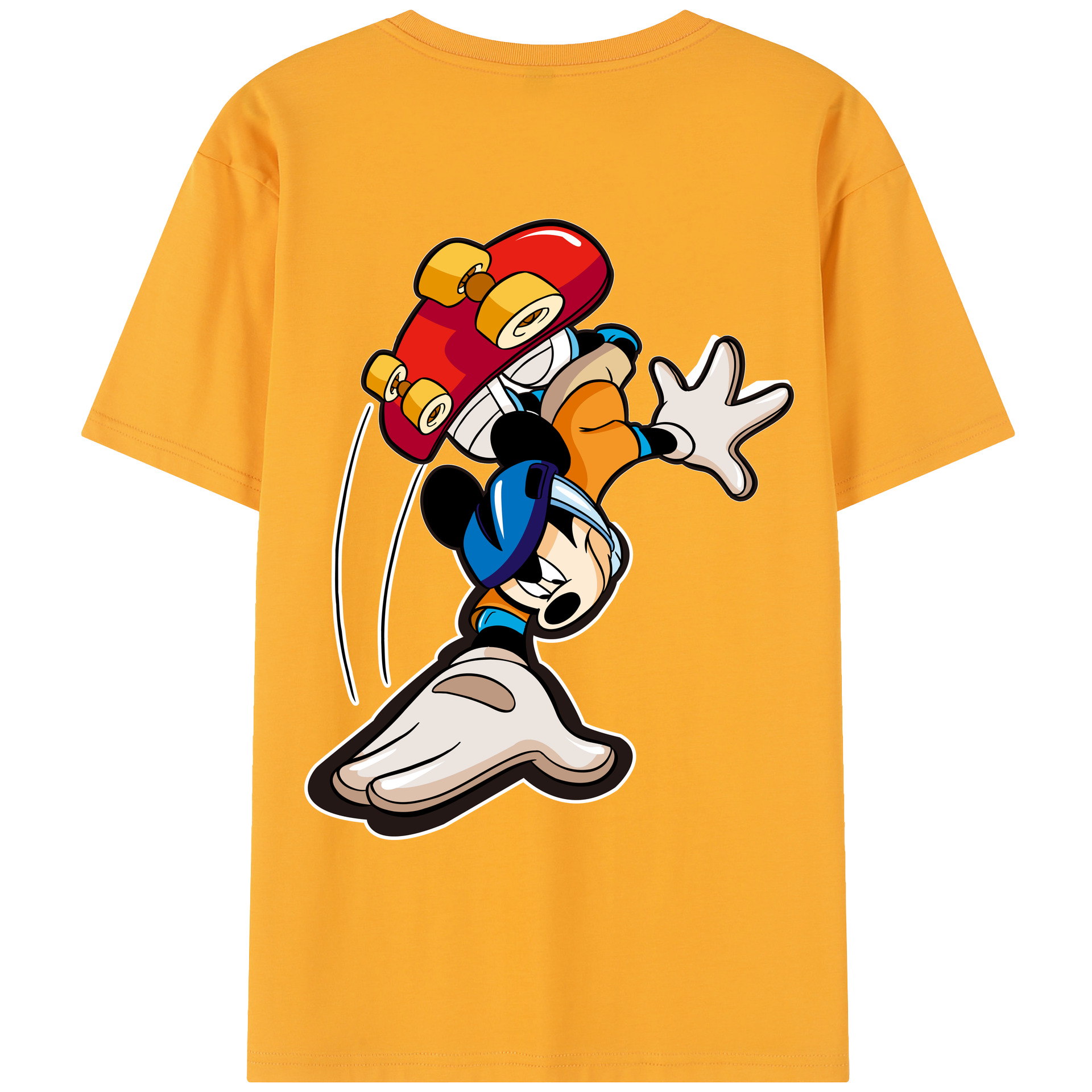（画像用） ミッキーマウス Mickey Mouse レディース半袖Tシャツ(バックプリント)