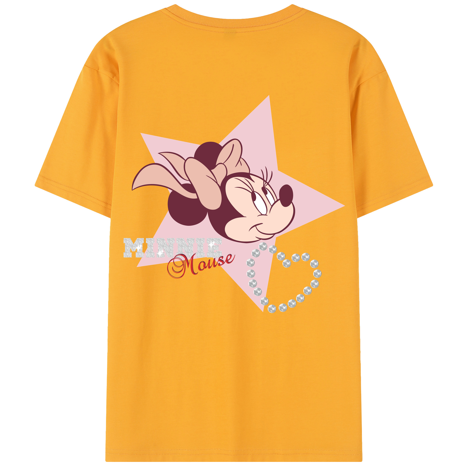 （画像用） ミッキーマウス Mickey Mouse レディース半袖Tシャツ(バックプリント)