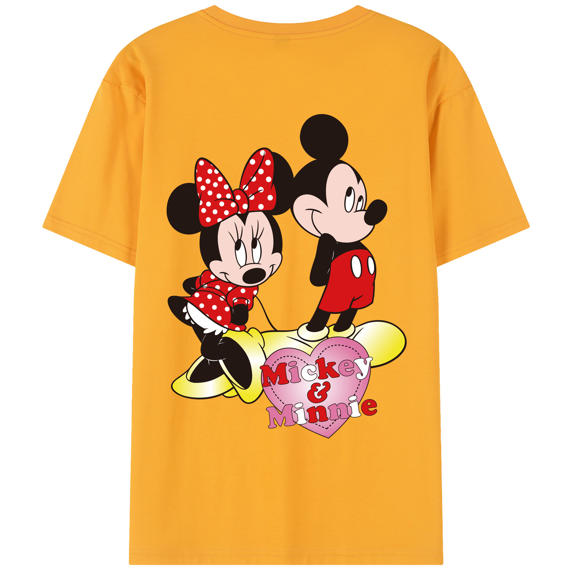 （画像用） ミッキーマウス Mickey Mouse レディース半袖Tシャツ(バックプリント)