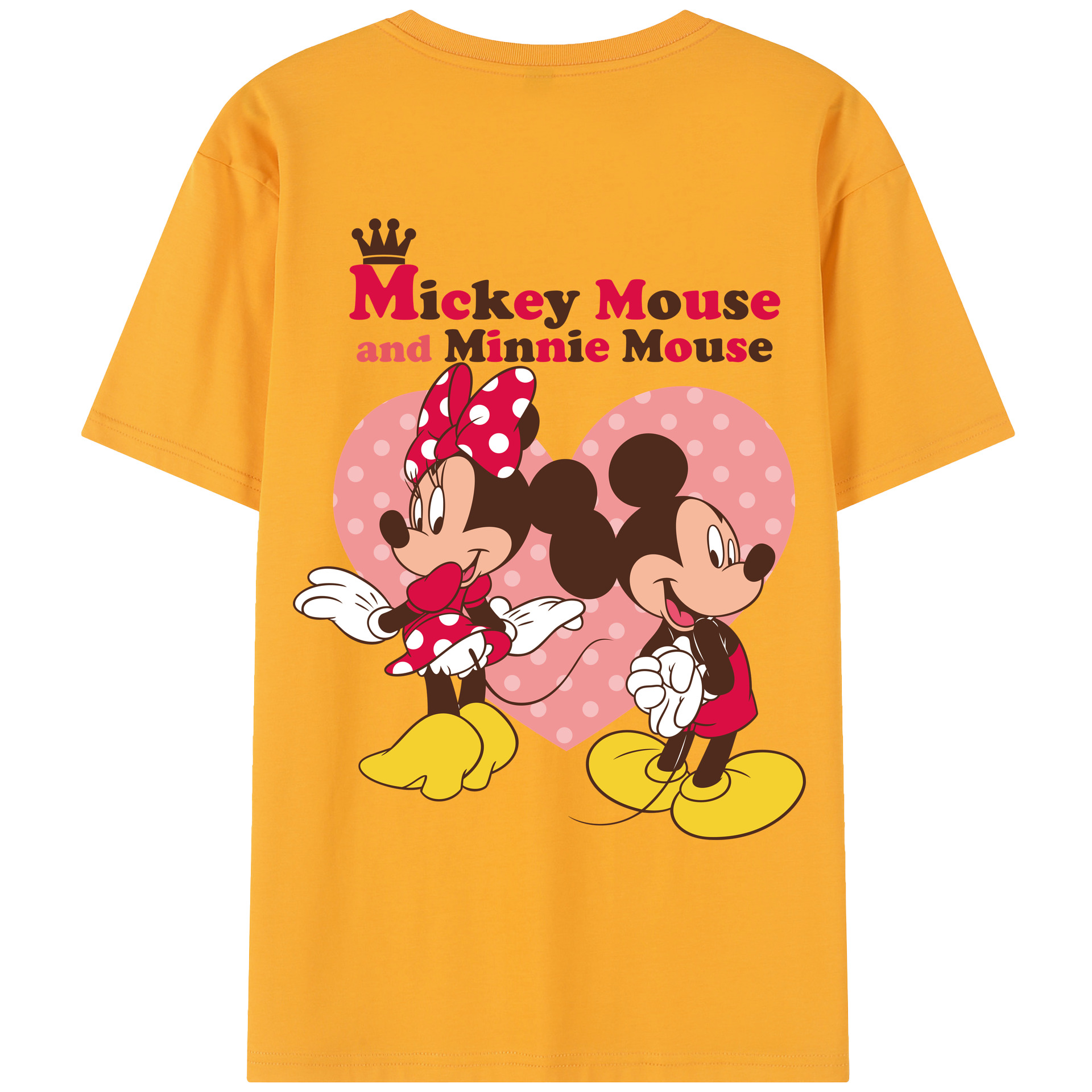 （画像用） ミッキーマウス Mickey Mouse レディース半袖Tシャツ(バックプリント)