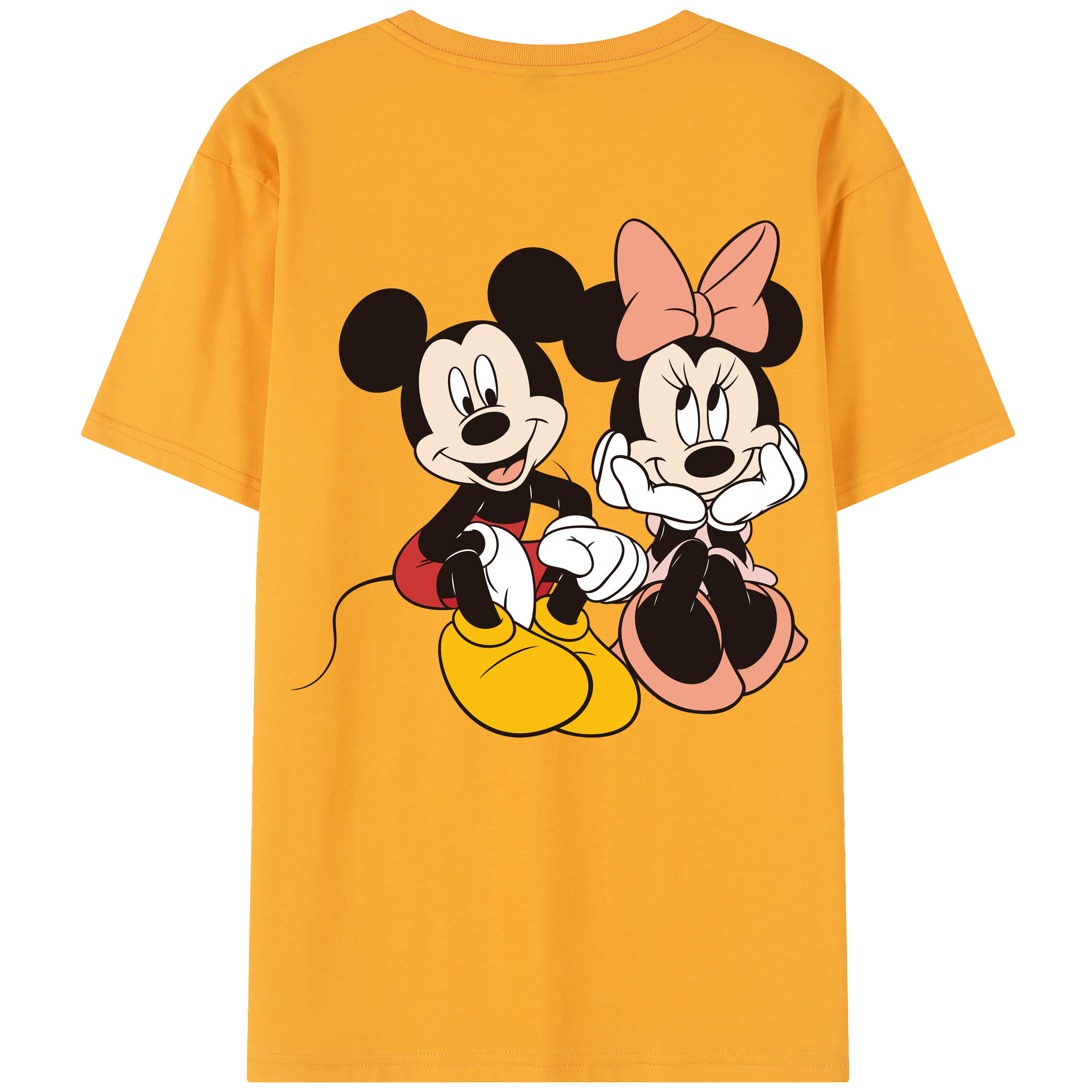 （画像用） ミッキーマウス Mickey Mouse レディース半袖Tシャツ(バックプリント)