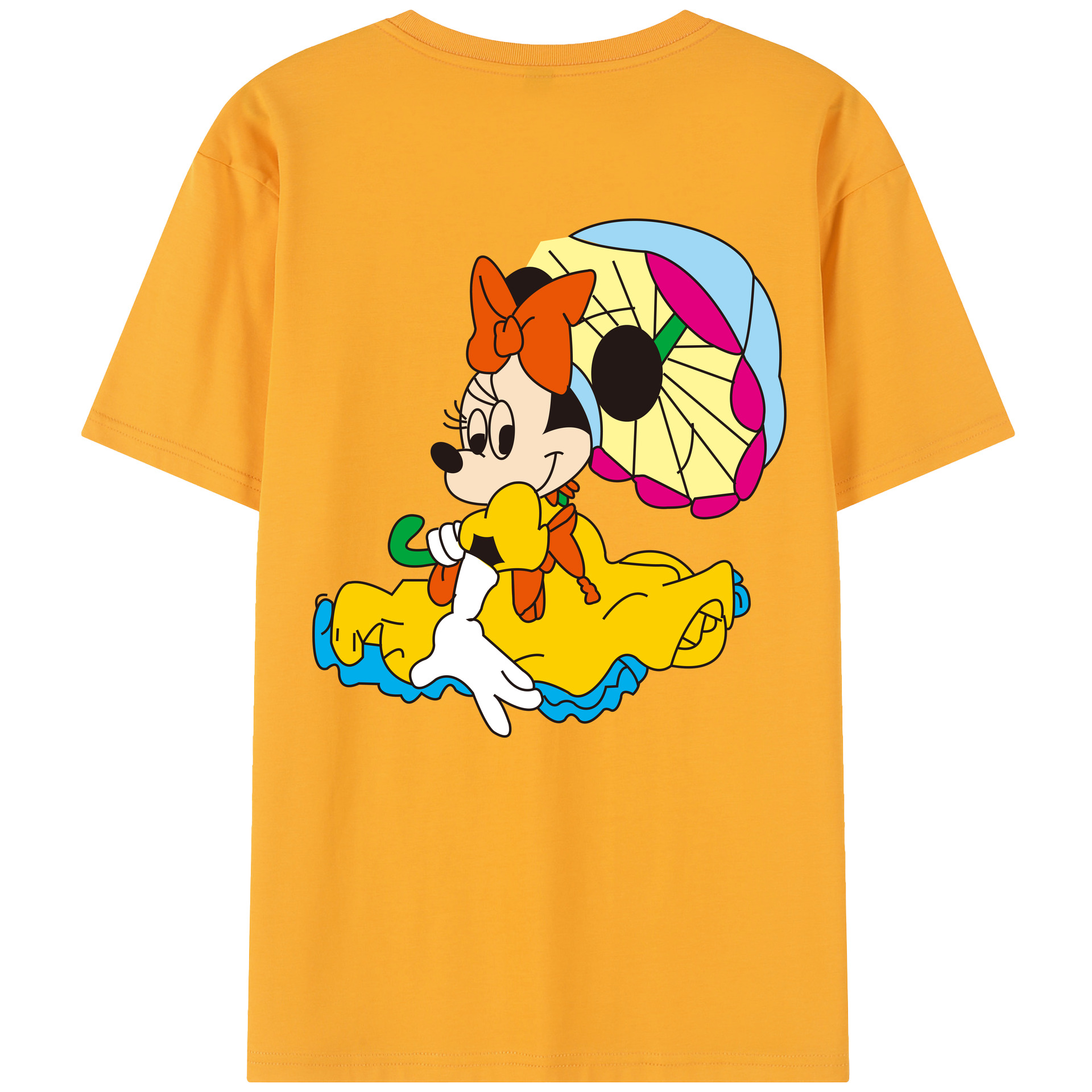 （画像用） ミッキーマウス Mickey Mouse レディース半袖Tシャツ(バックプリント)