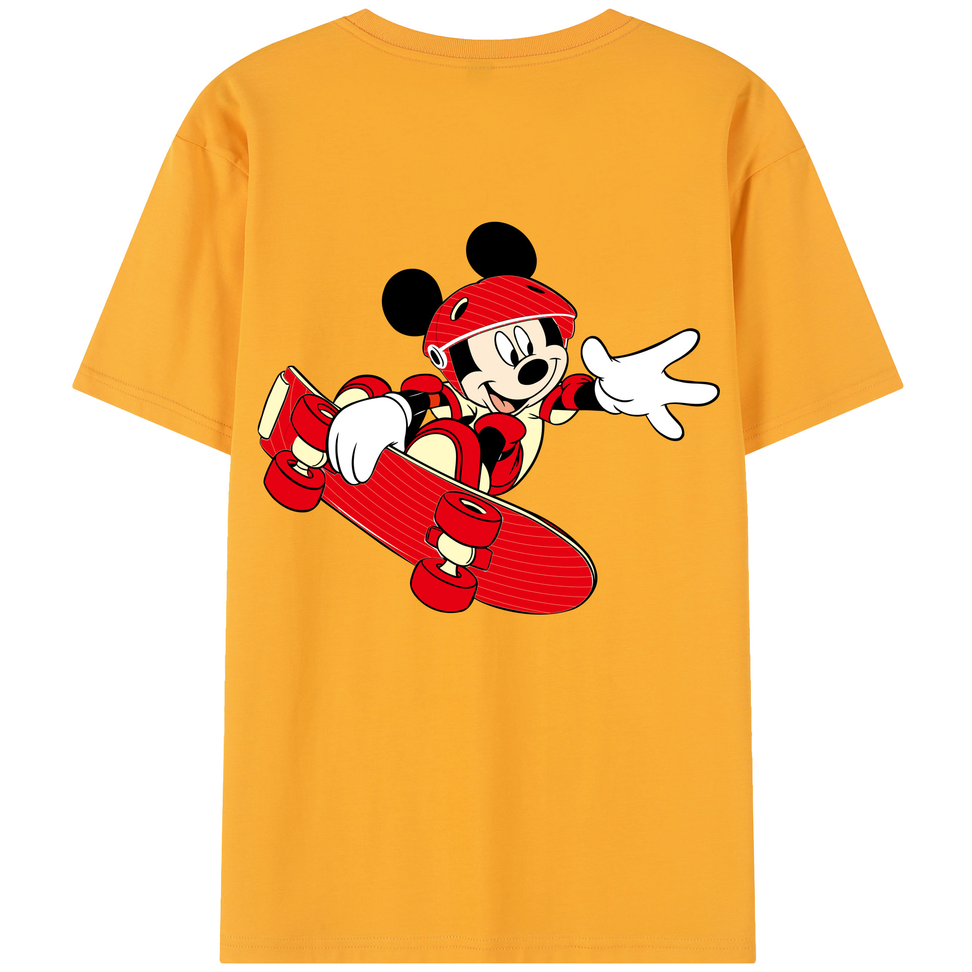 （画像用） ミッキーマウス Mickey Mouse レディース半袖Tシャツ(バックプリント)