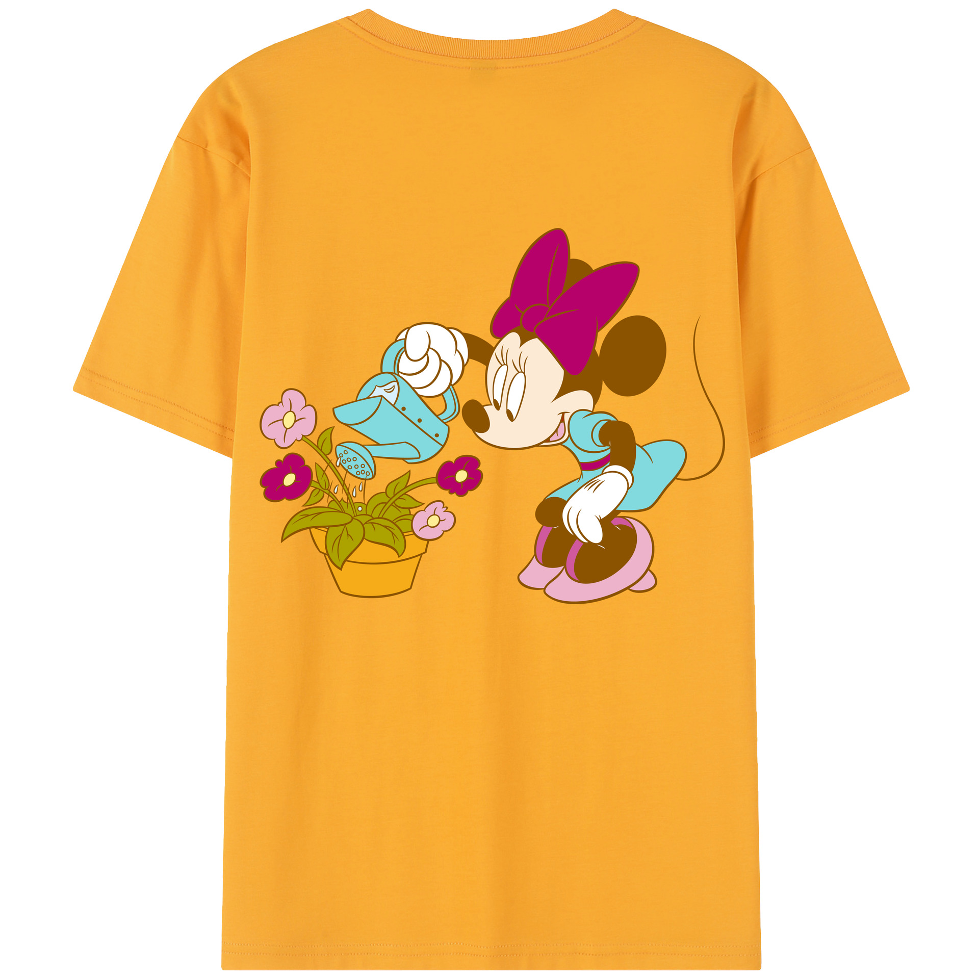 （画像用） ミッキーマウス Mickey Mouse レディース半袖Tシャツ(バックプリント)