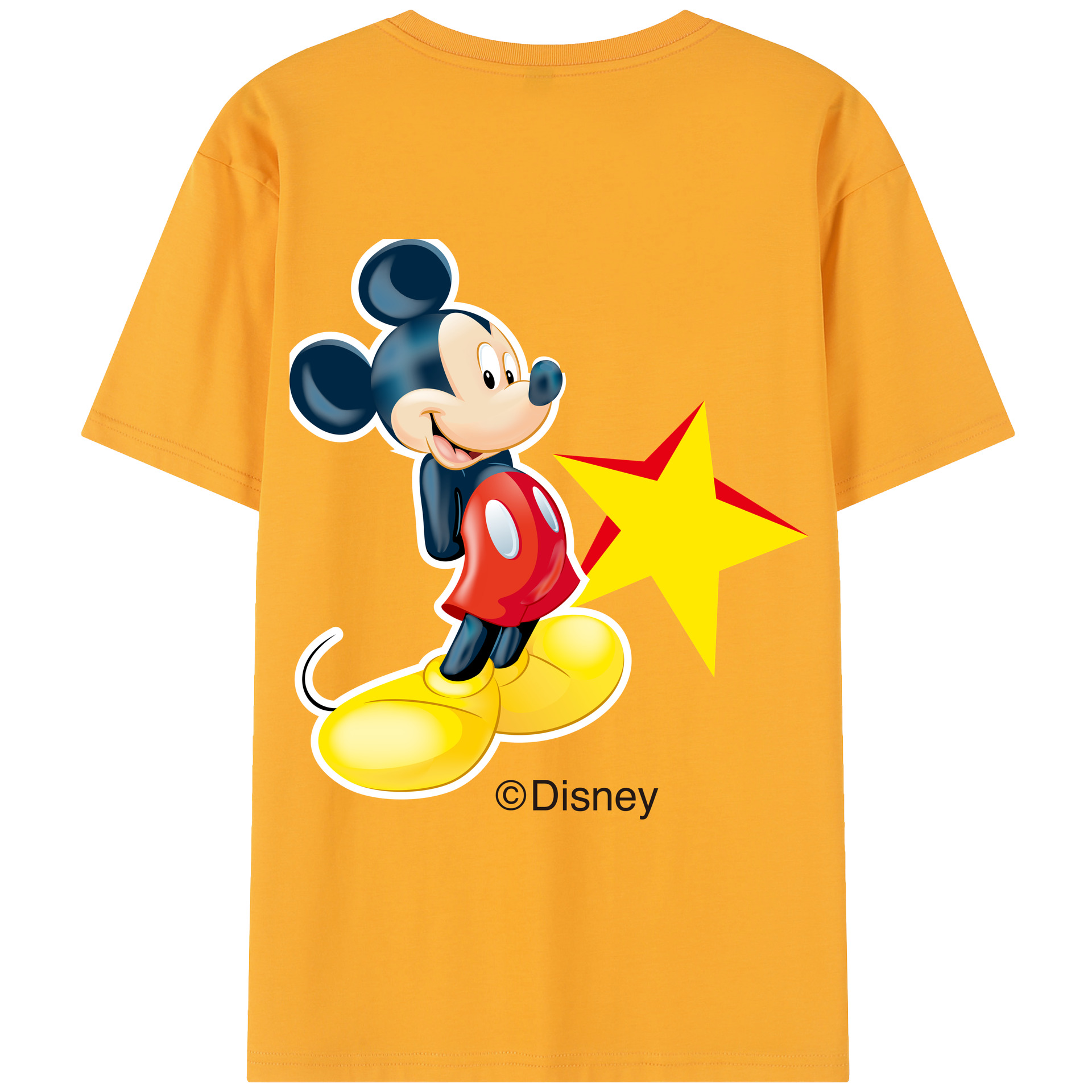 （画像用） ミッキーマウス Mickey Mouse レディース半袖Tシャツ(バックプリント)