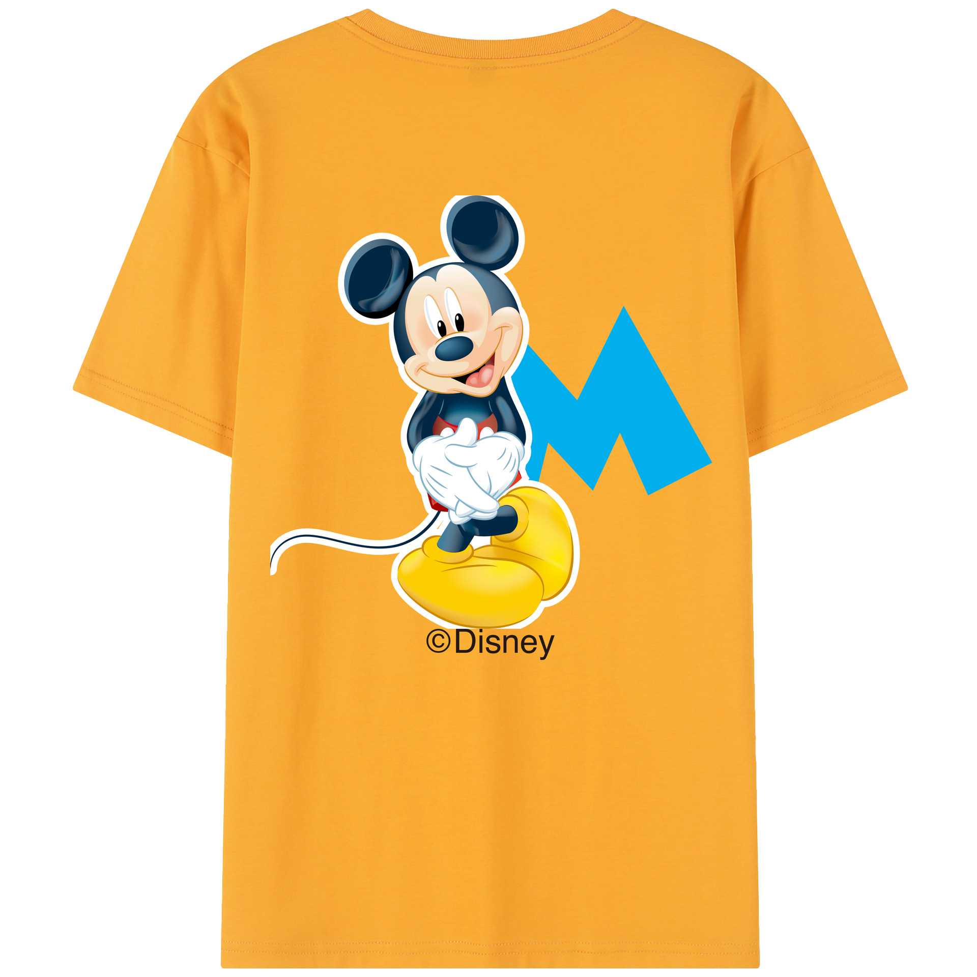 （画像用） ミッキーマウス Mickey Mouse レディース半袖Tシャツ(バックプリント)