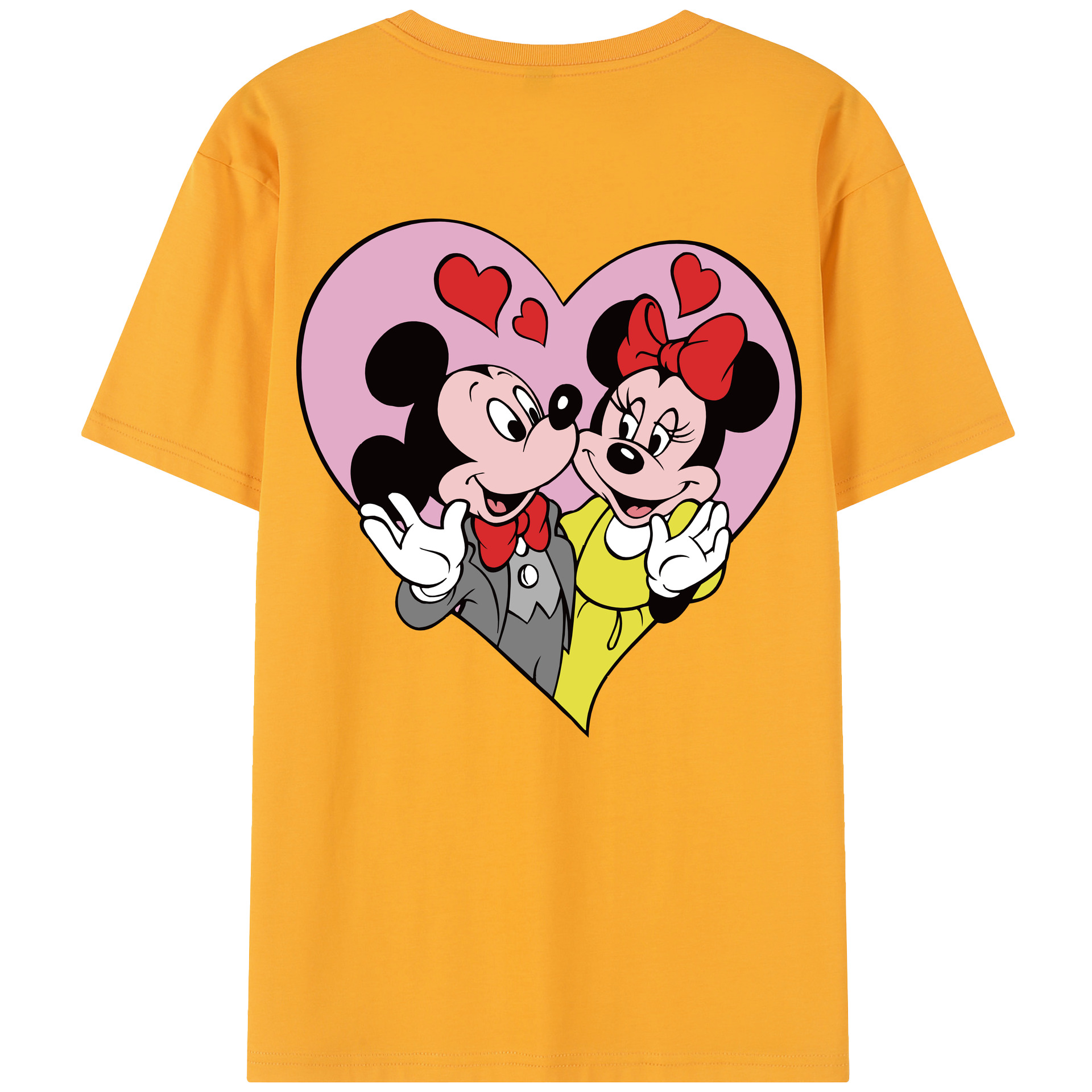 （画像用） ミッキーマウス Mickey Mouse レディース半袖Tシャツ(バックプリント)