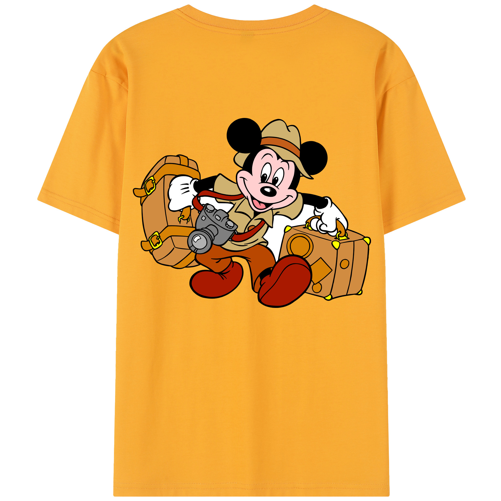 （画像用） ミッキーマウス Mickey Mouse レディース半袖Tシャツ(バックプリント)