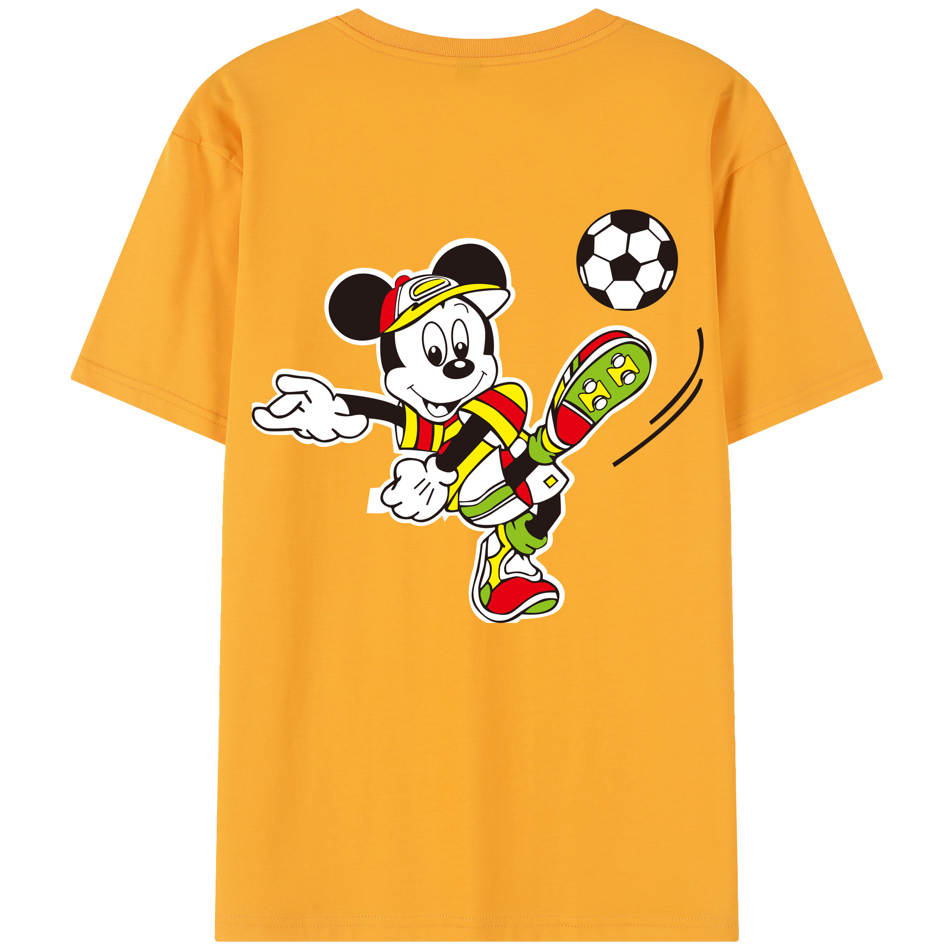 （画像用） ミッキーマウス Mickey Mouse レディース半袖Tシャツ(バックプリント)