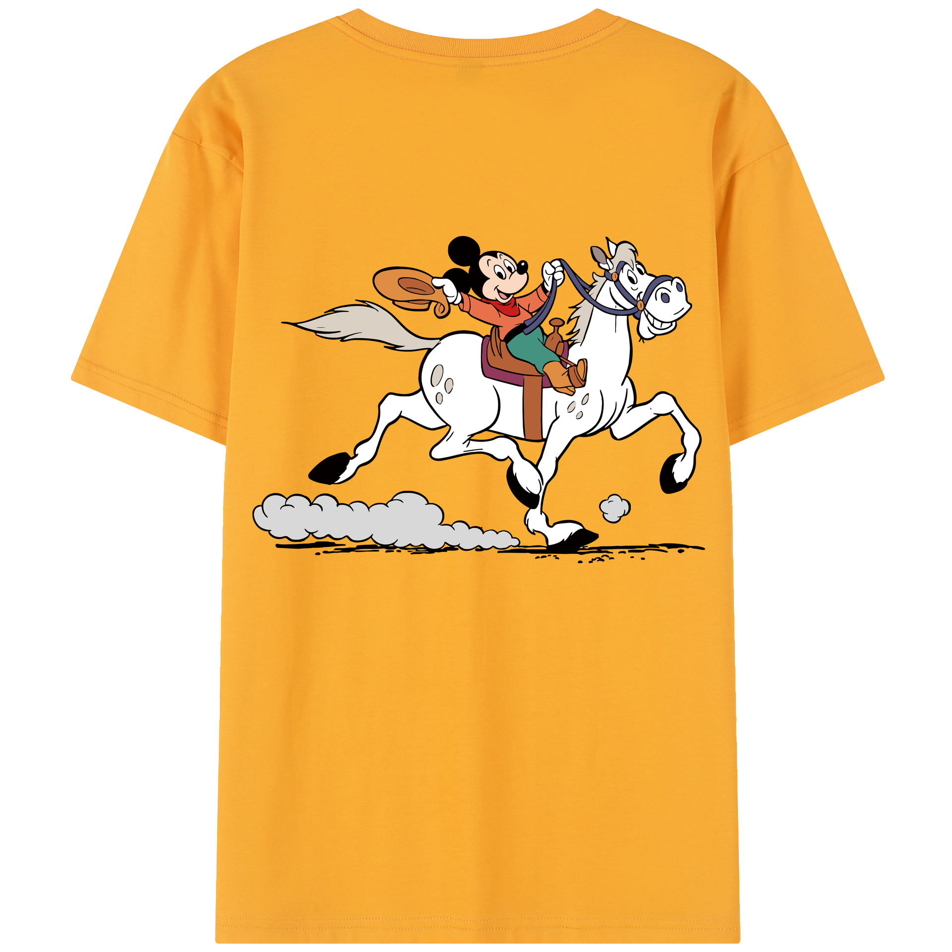 （画像用） ミッキーマウス Mickey Mouse レディース半袖Tシャツ(バックプリント)