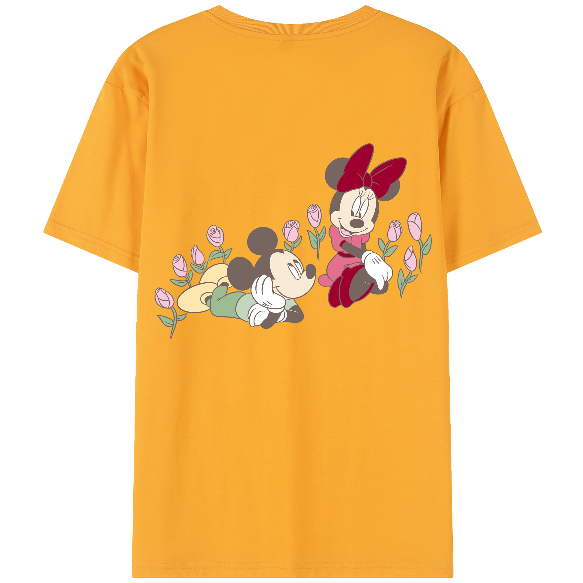 （画像用） ミッキーマウス Mickey Mouse レディース半袖Tシャツ(バックプリント)
