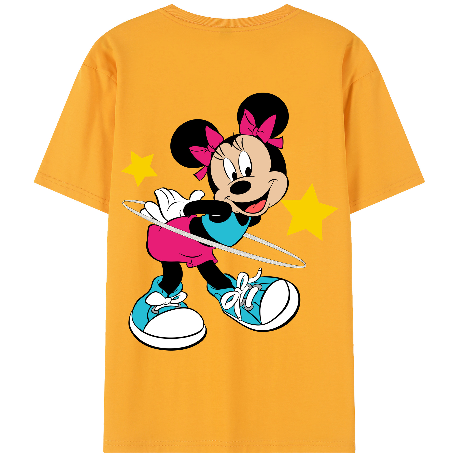 （画像用） ミッキーマウス Mickey Mouse レディース半袖Tシャツ(バックプリント)