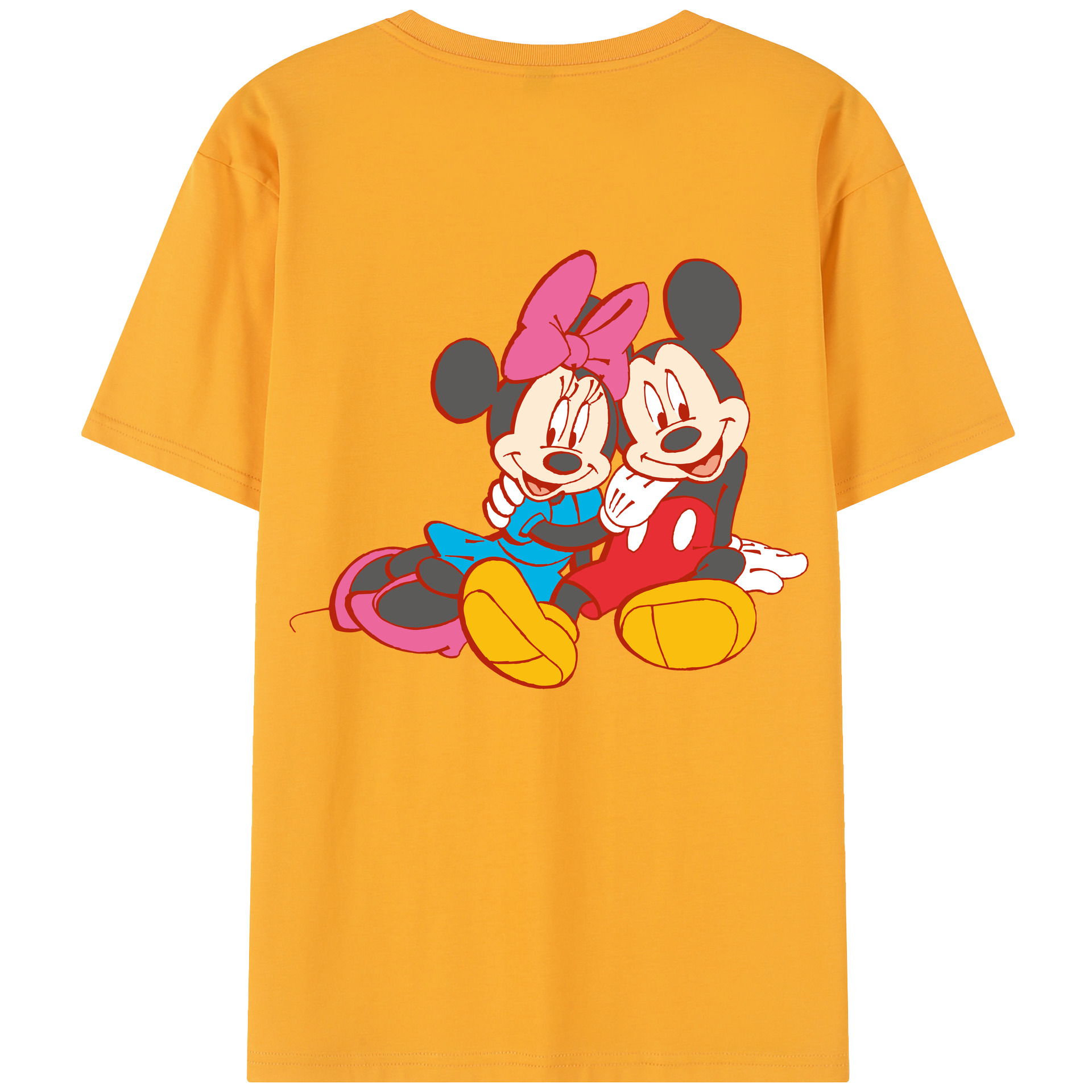 （画像用） ミッキーマウス Mickey Mouse レディース半袖Tシャツ(バックプリント)