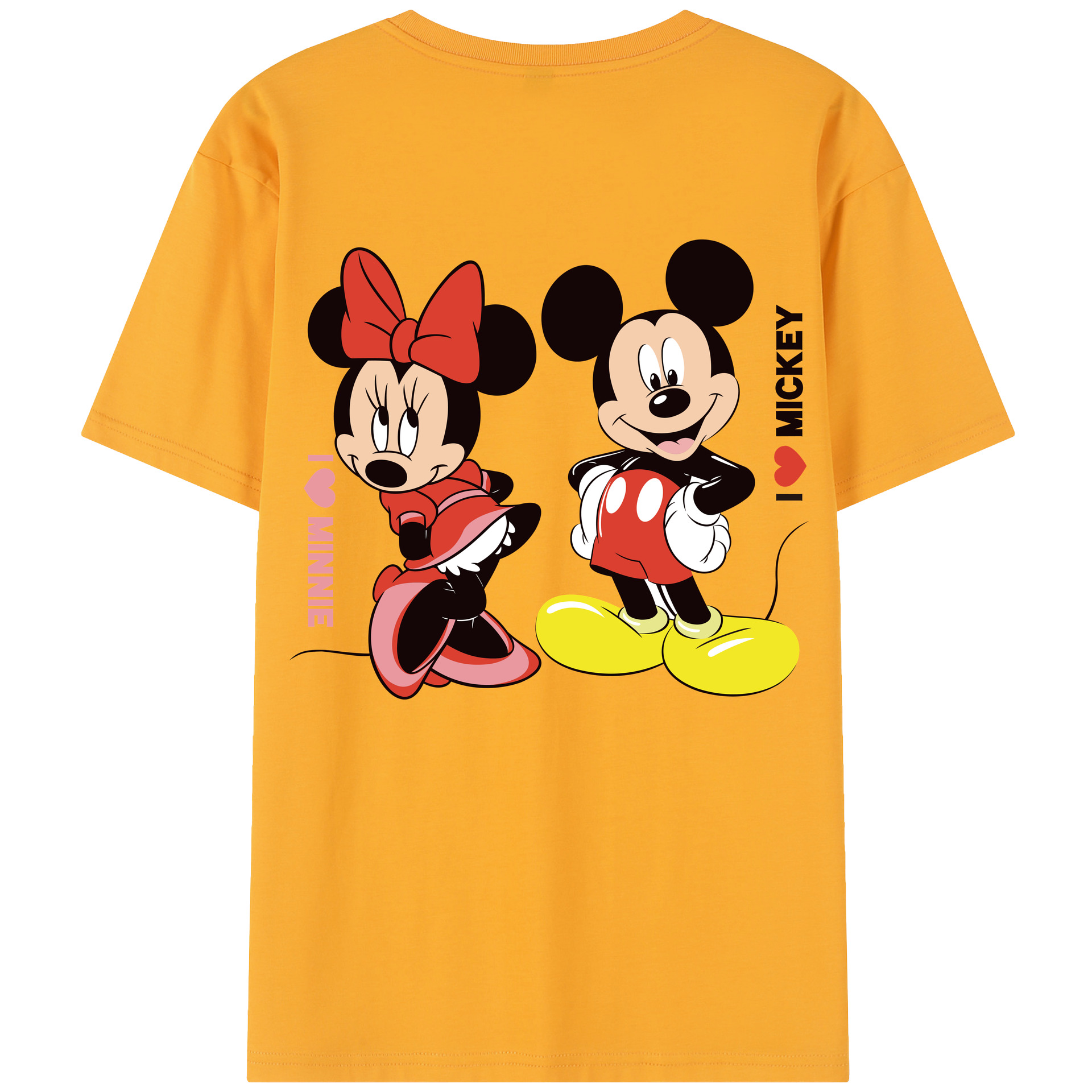 （画像用） ミッキーマウス Mickey Mouse レディース半袖Tシャツ(バックプリント)