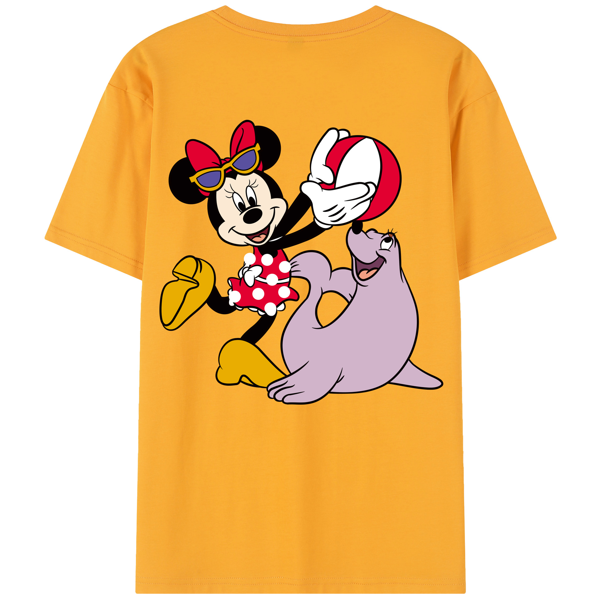 （画像用） ミッキーマウス Mickey Mouse レディース半袖Tシャツ(バックプリント)