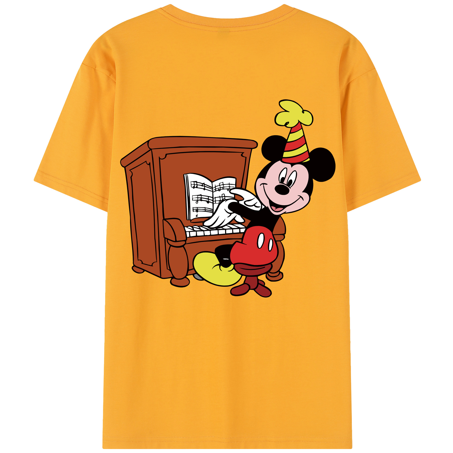（画像用） ミッキーマウス Mickey Mouse レディース半袖Tシャツ(バックプリント)